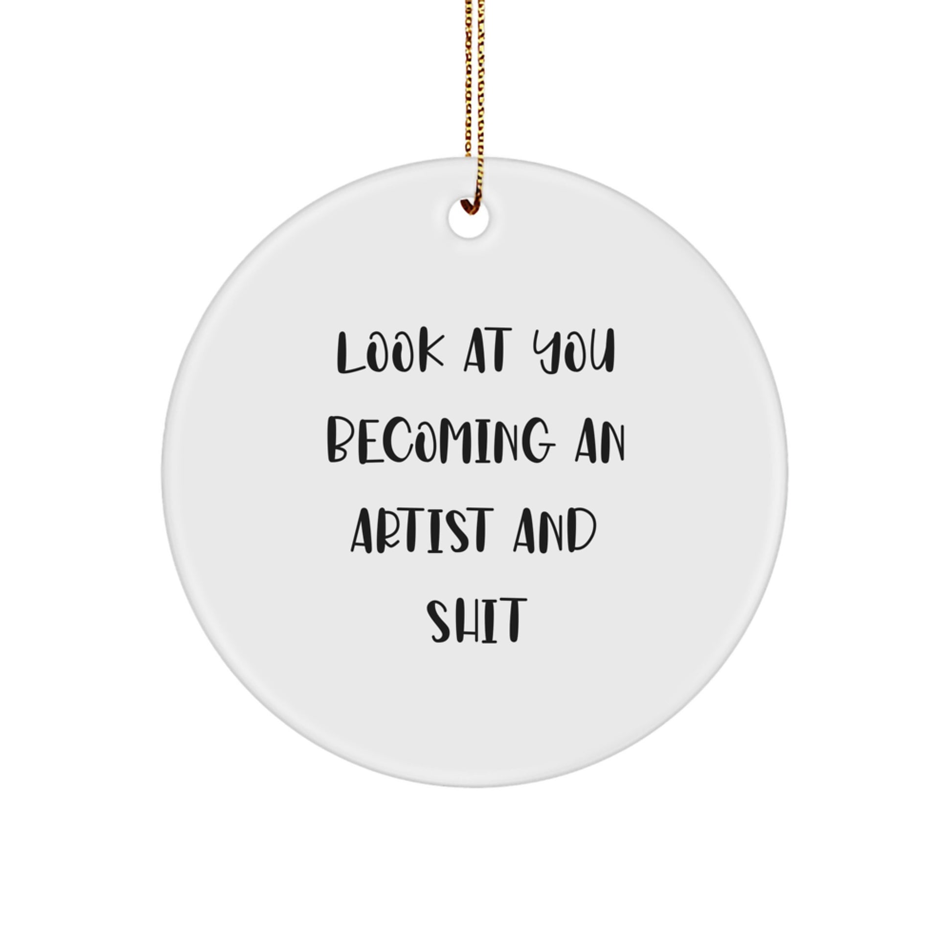 Funny Artist Circle Ornaments Gifts for Artists from Friends at Christmas - Image 1