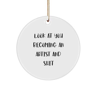 Funny Artist Circle Ornaments Gifts for Artists from Friends at Christmas - Image 1