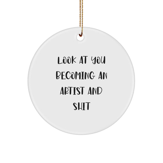 Funny Artist Circle Ornaments Gifts for Artists from Friends at Christmas - Image 1