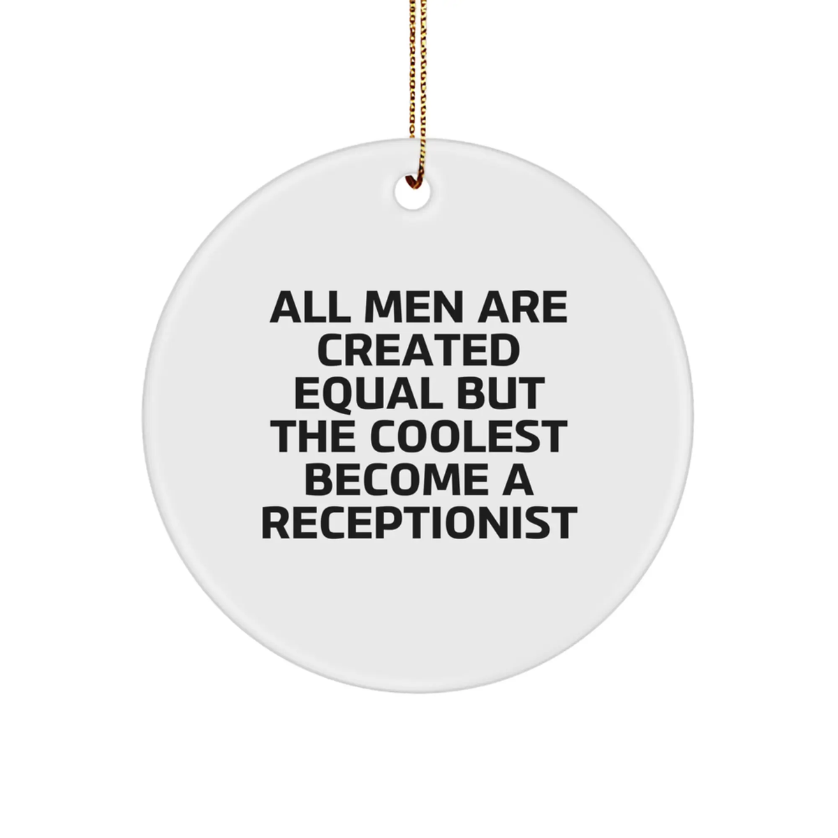 Receptionist Christmas Ornament Gift A Witty Keepsake for the Coolest - Image 1