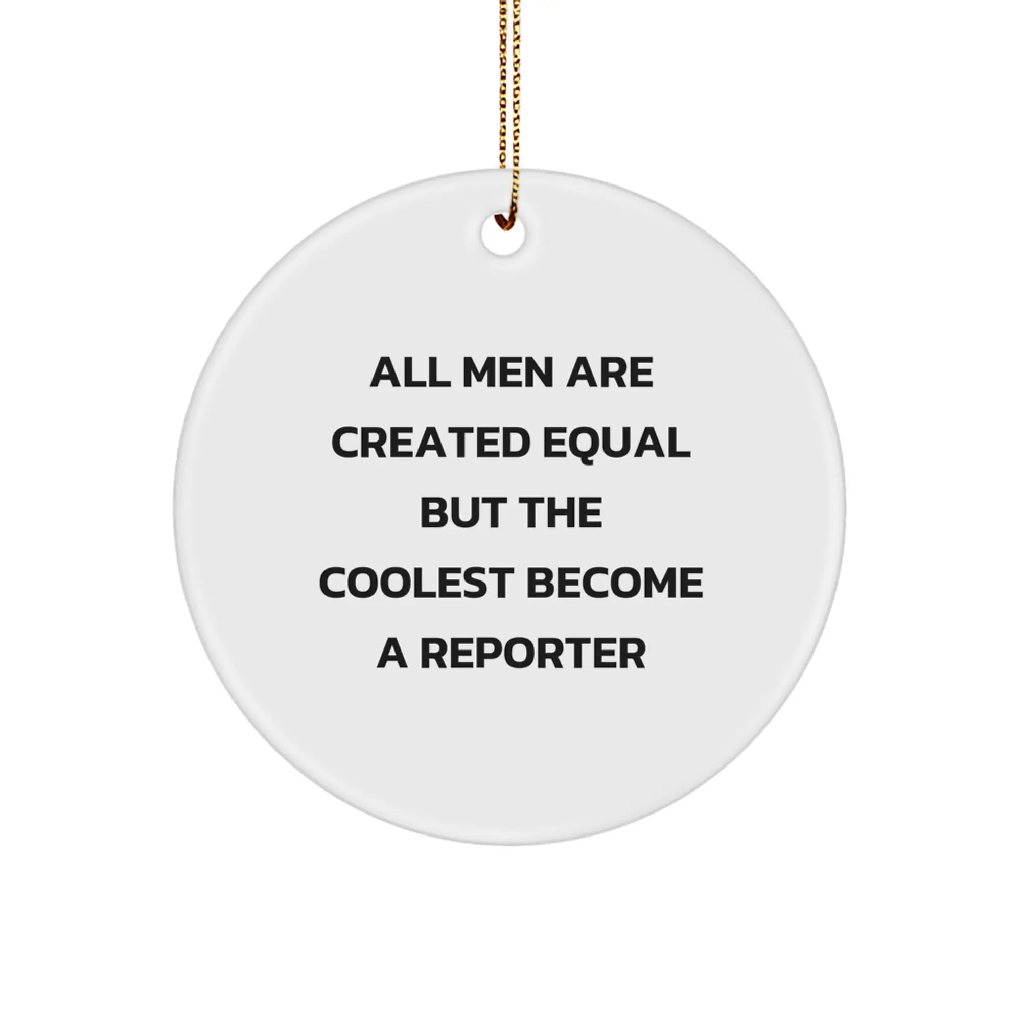 Reporter Circle Ornament Idea for Coworkers Keepsake Christmas Gift - Image 1
