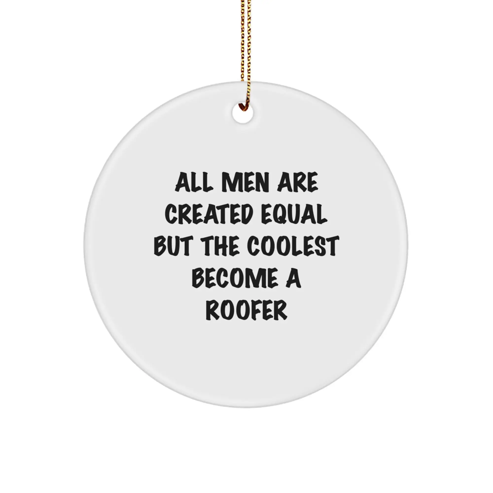 Christmas Gift for Her Roofer Ornament Present With Humorous Quote - Image 1