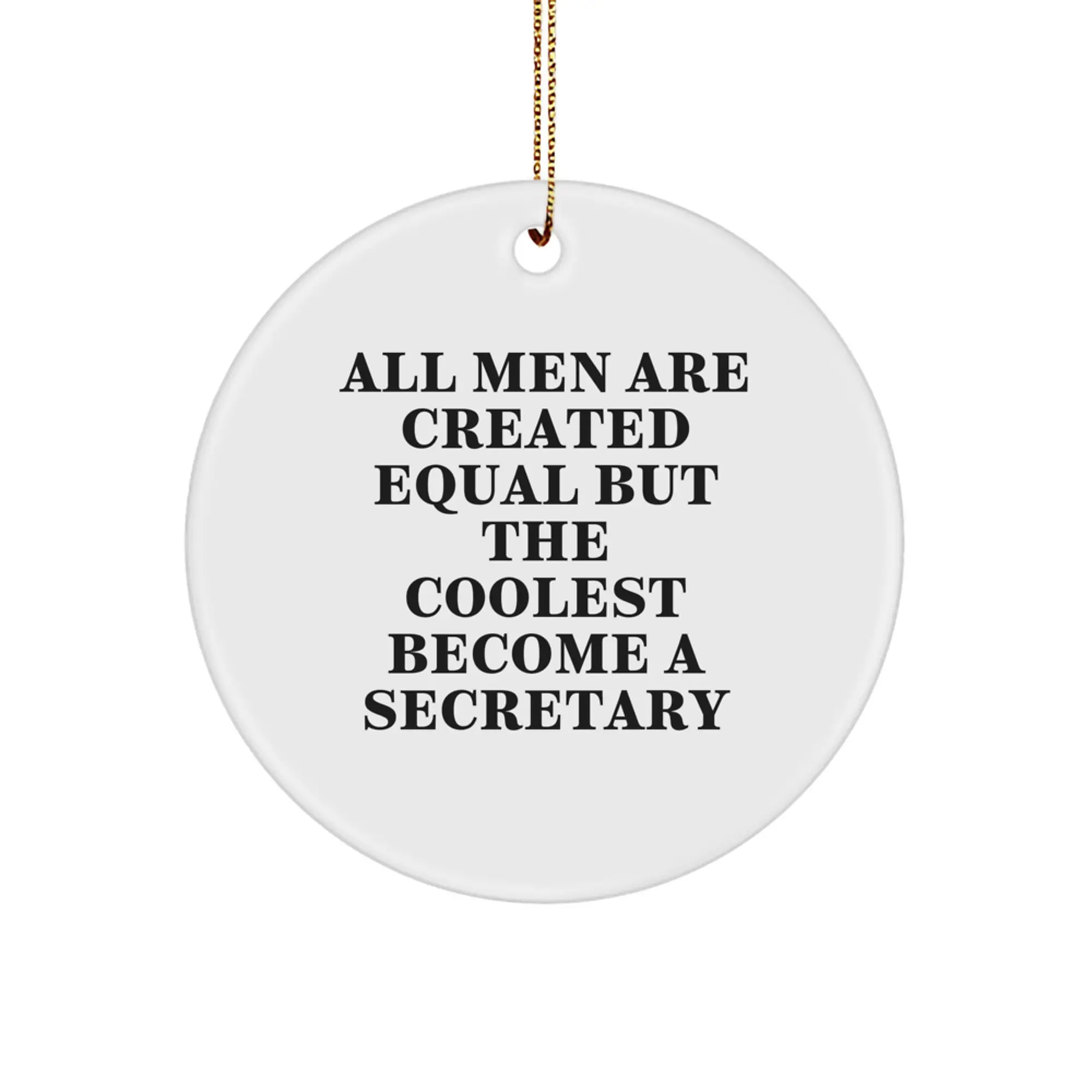 Secretary Circle Ornament for a Best Friend Companion Christmas Gift - Image 1