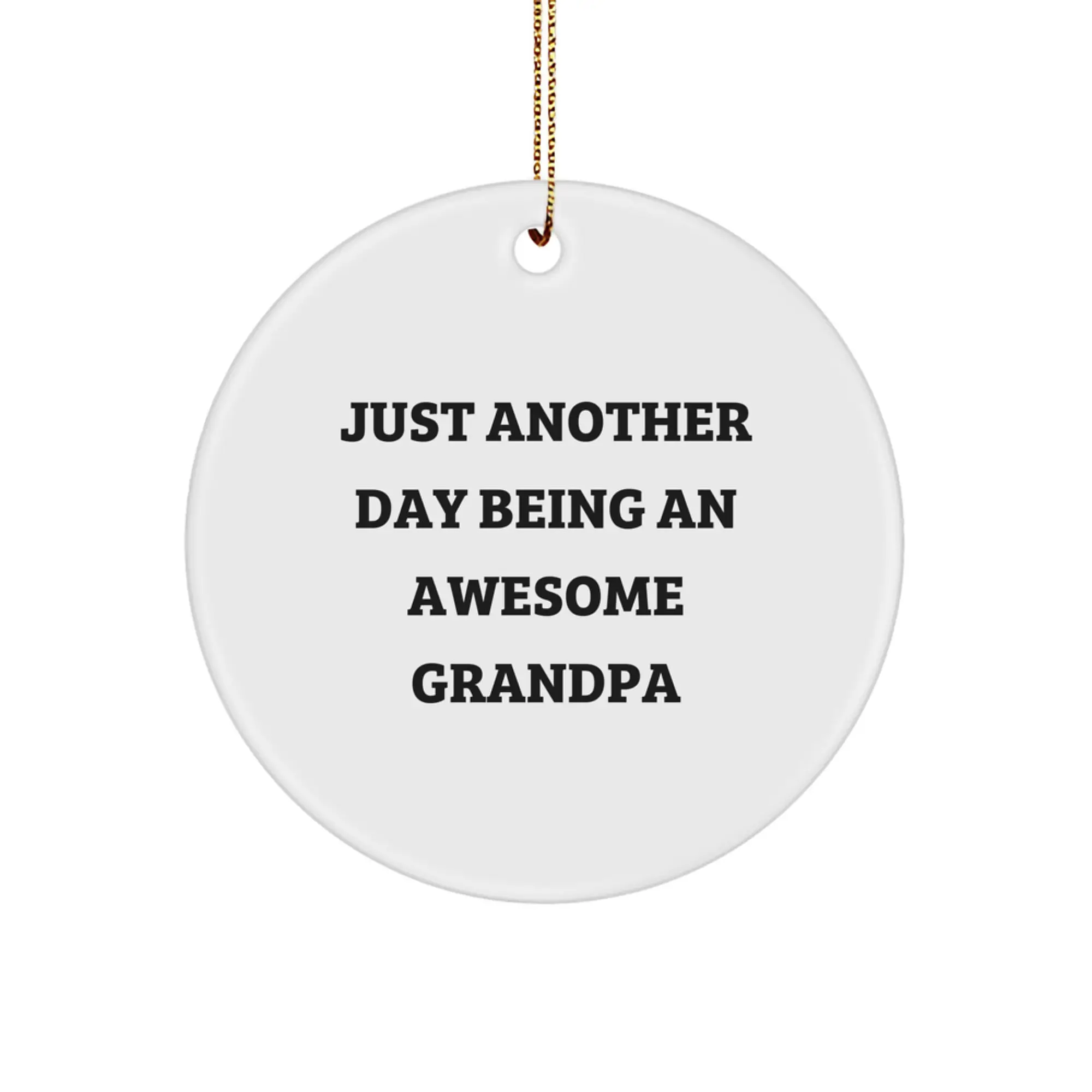 Grandpa Keepsake Christmas Ornament for Him Gift – Awesome Grandpa - Image 1