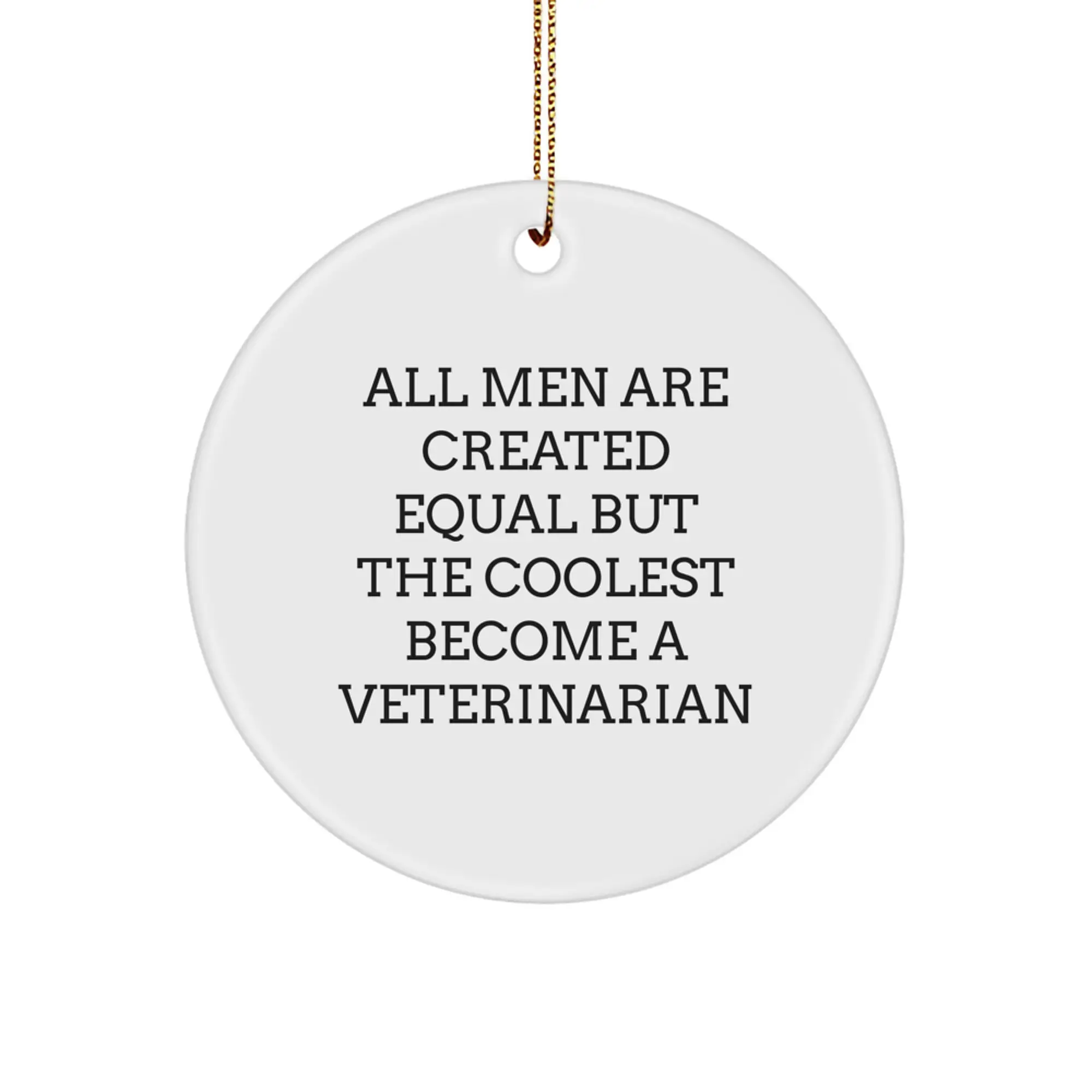 Veterinarian Circle Ornament – Memento for Roommates Christmas Gift - Image 1
