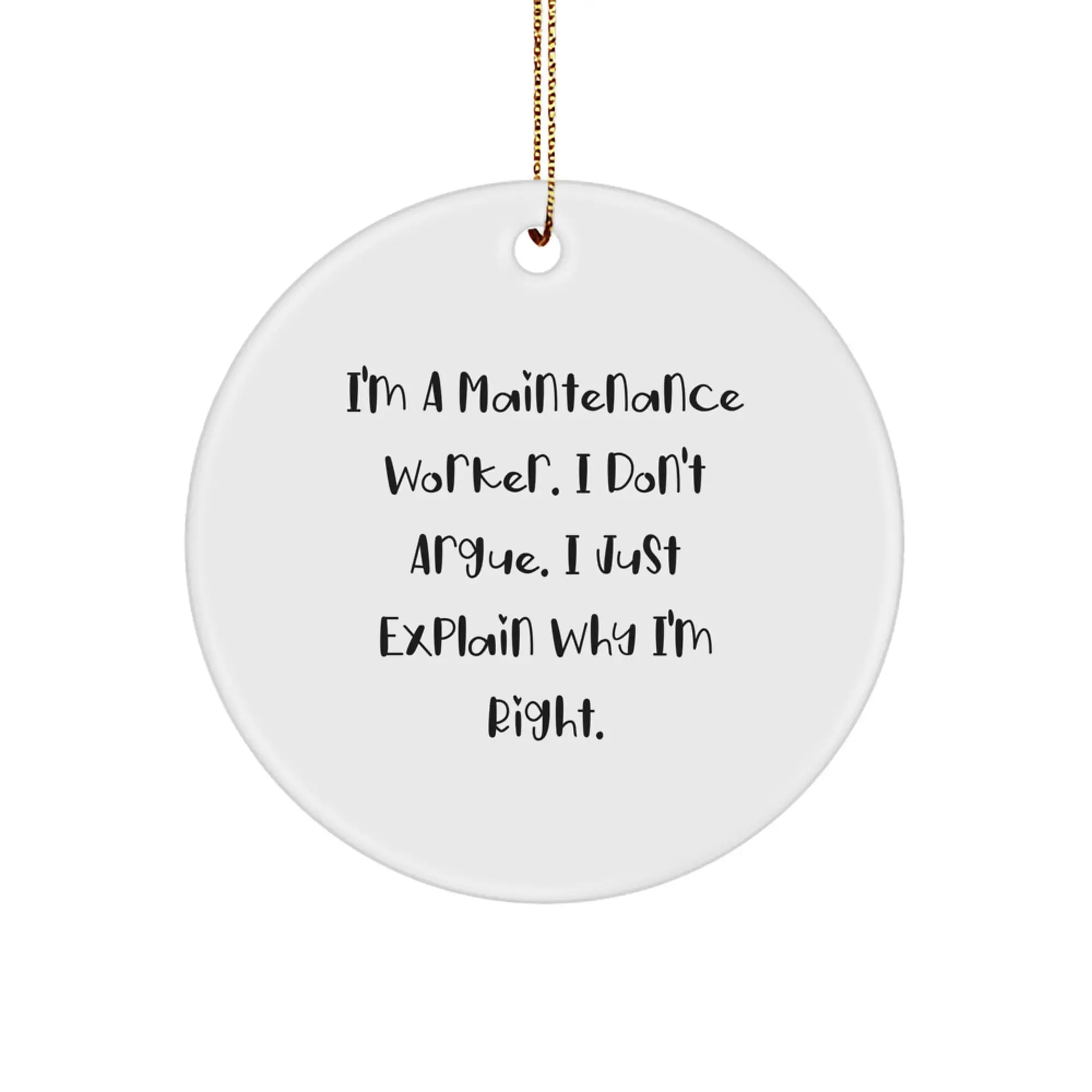 Maintenance Worker Keepsake Christmas Ornament for Him Gift - Image 1