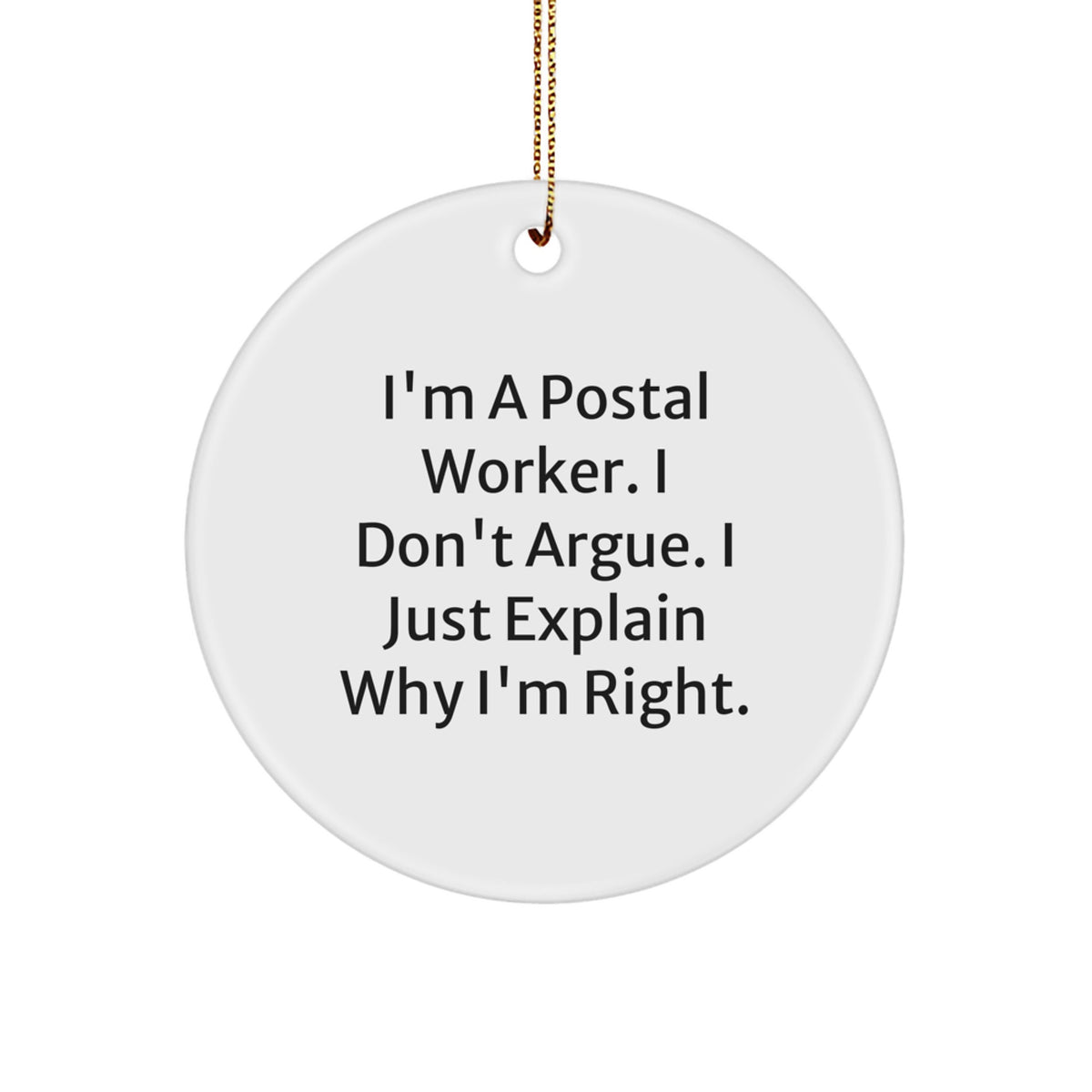 Collectible Christmas Ornament Gift for Neighbors Postal Worker Humor - Image 1