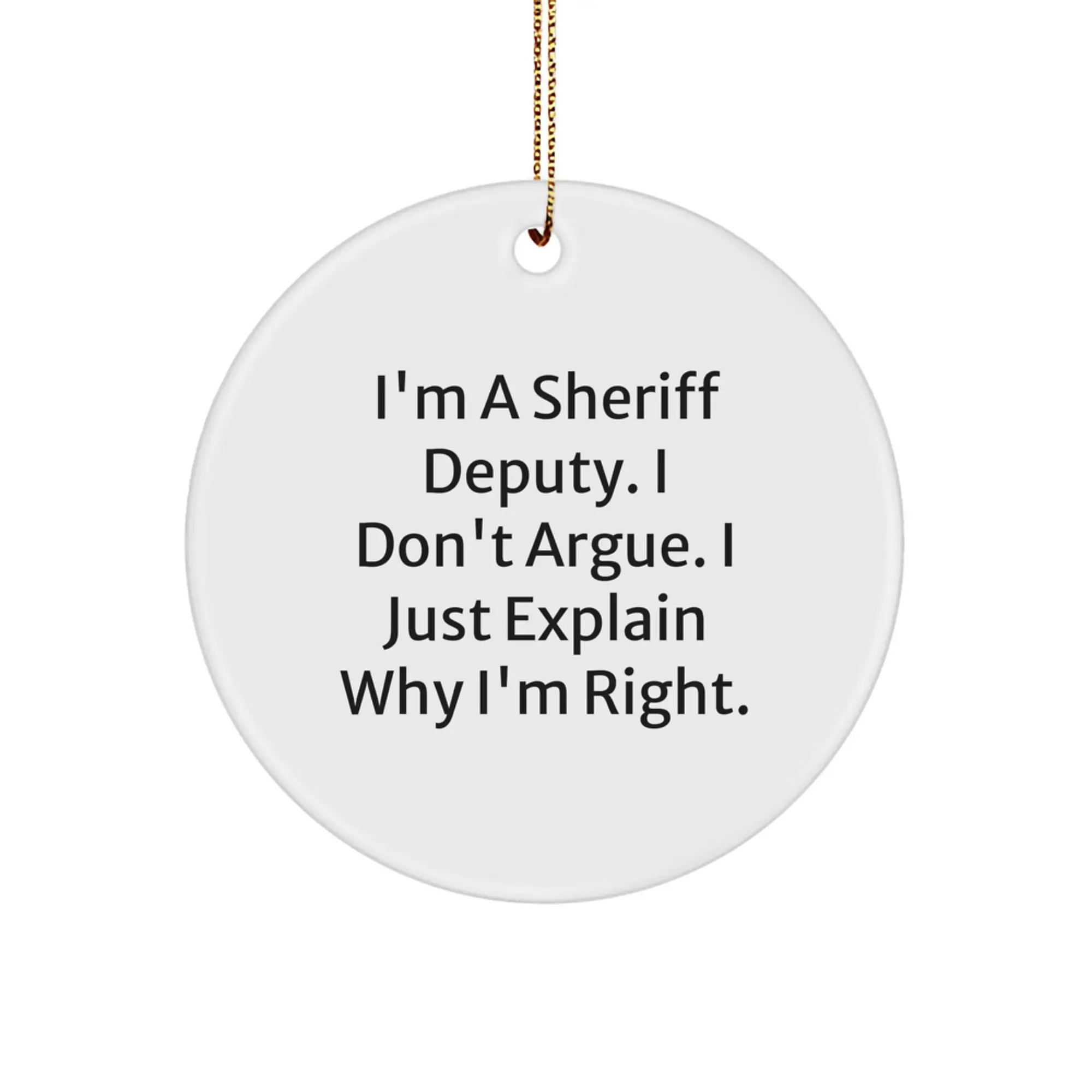 Teen Sheriff Deputy Memento Christmas Ornament Gift - Image 1