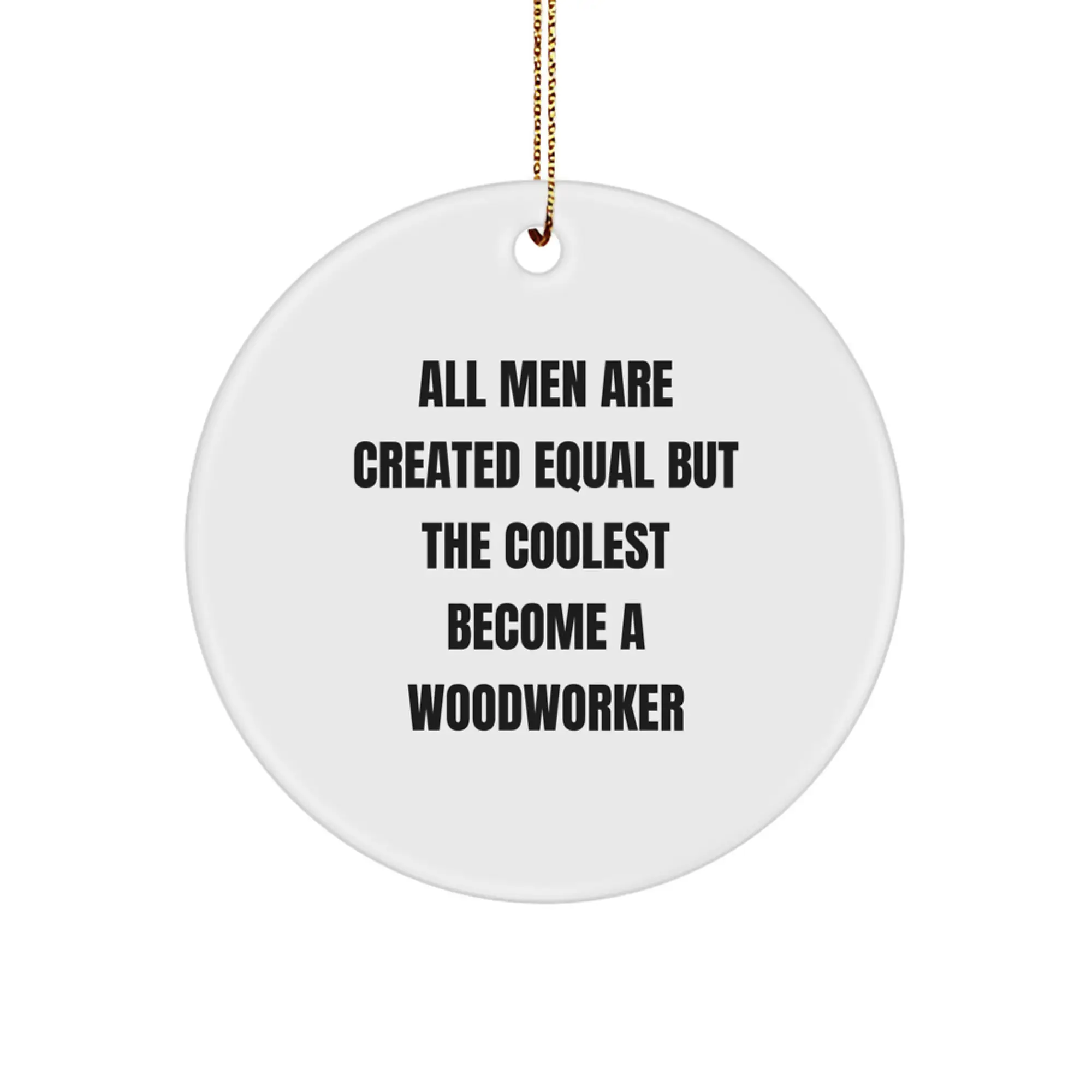 Woodworker Keepsake Holiday Bright Christmas Ornament for Him Gift - Image 1