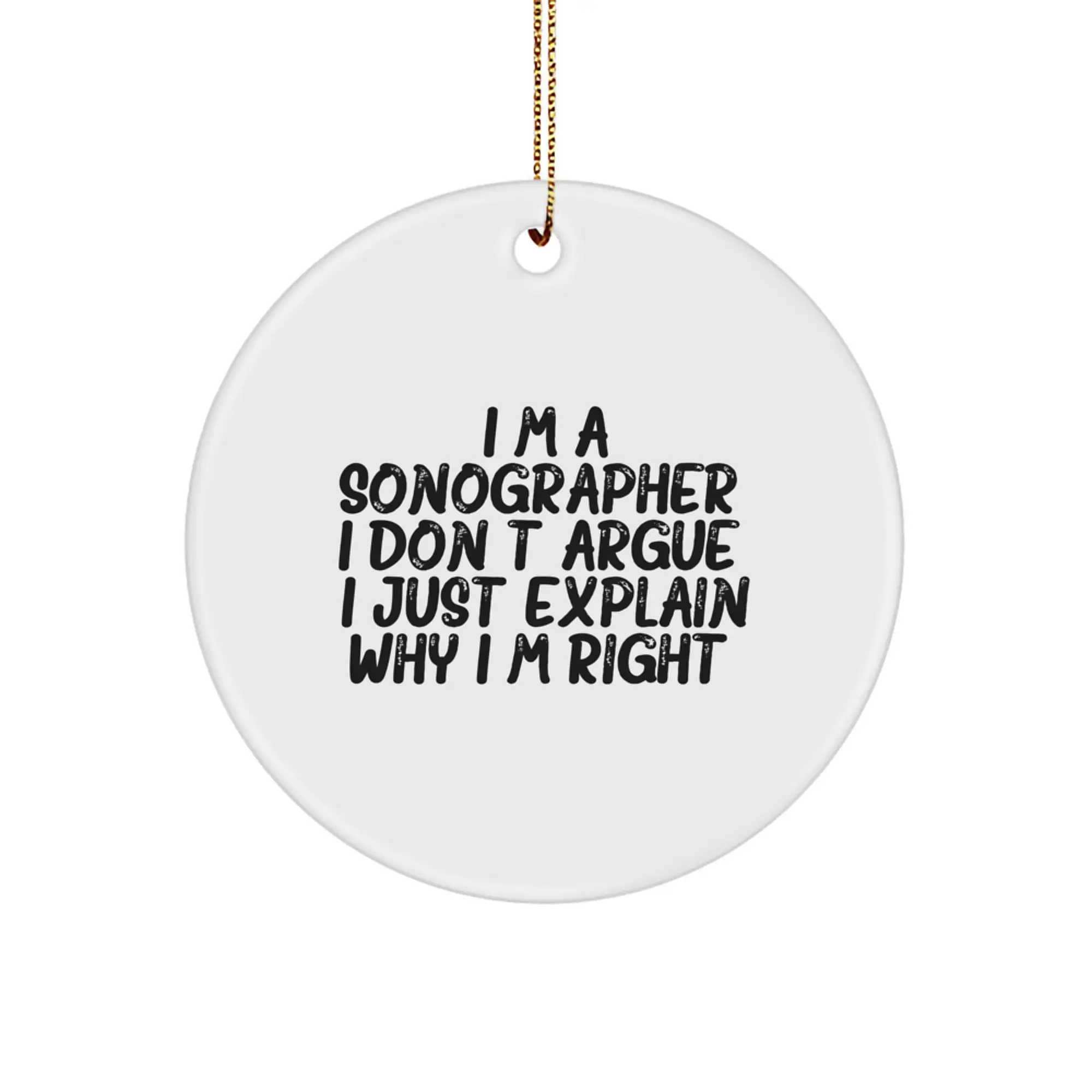 Professional Sonographer Keepsake Christmas Ornament for Him Gift - Image 1
