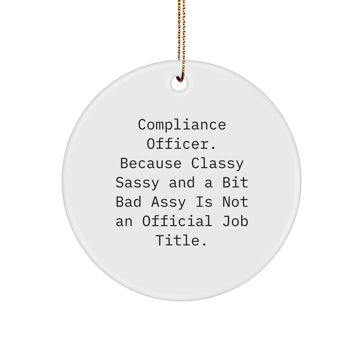 Christmas Gift Essential Compliance Officer Christmas Ornament for a - Image 1