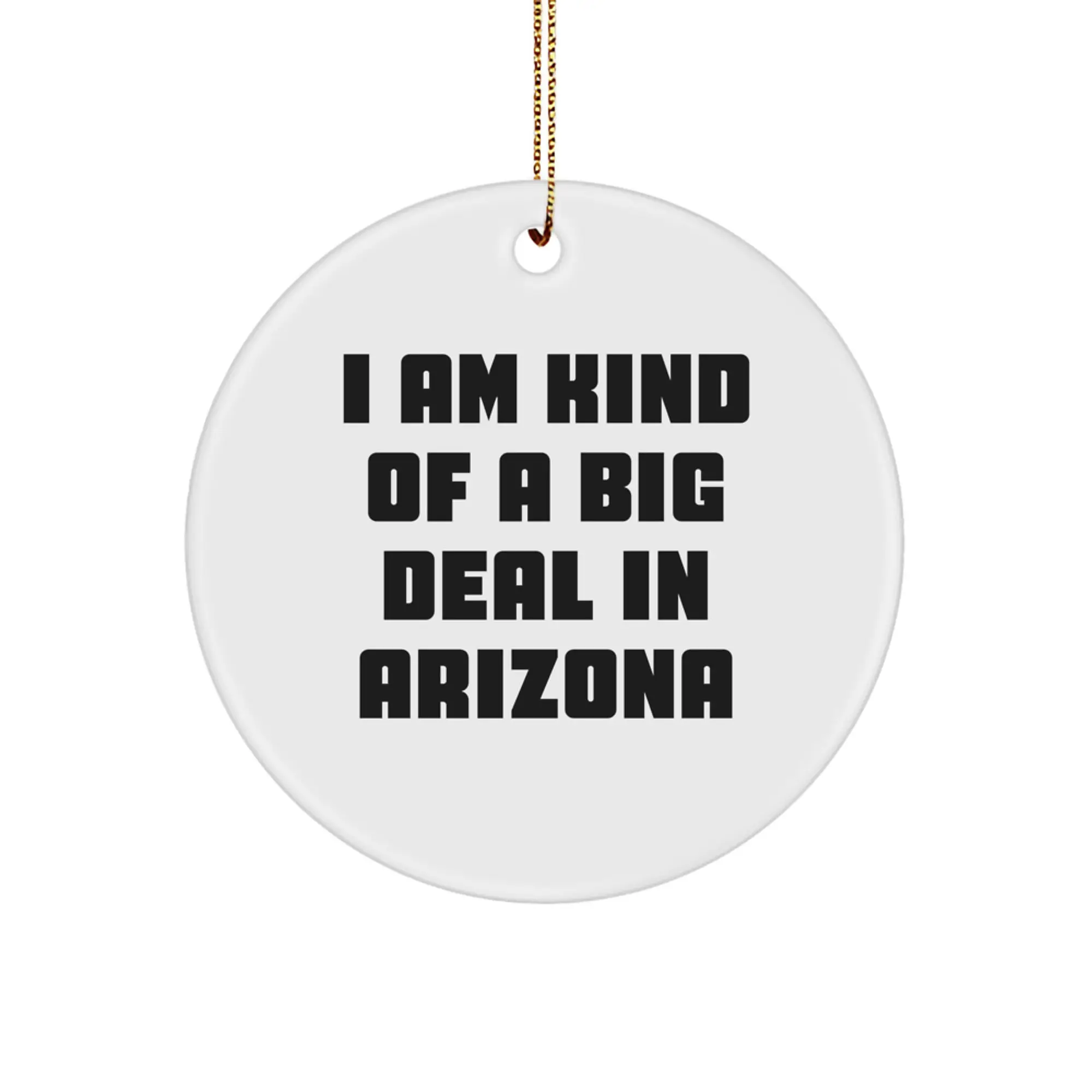 Arizona Christmas Circle Ornament Gifts from Friends for Arizona Lovers I'm Kind Of A Prime Selection In Arizona - Image 1
