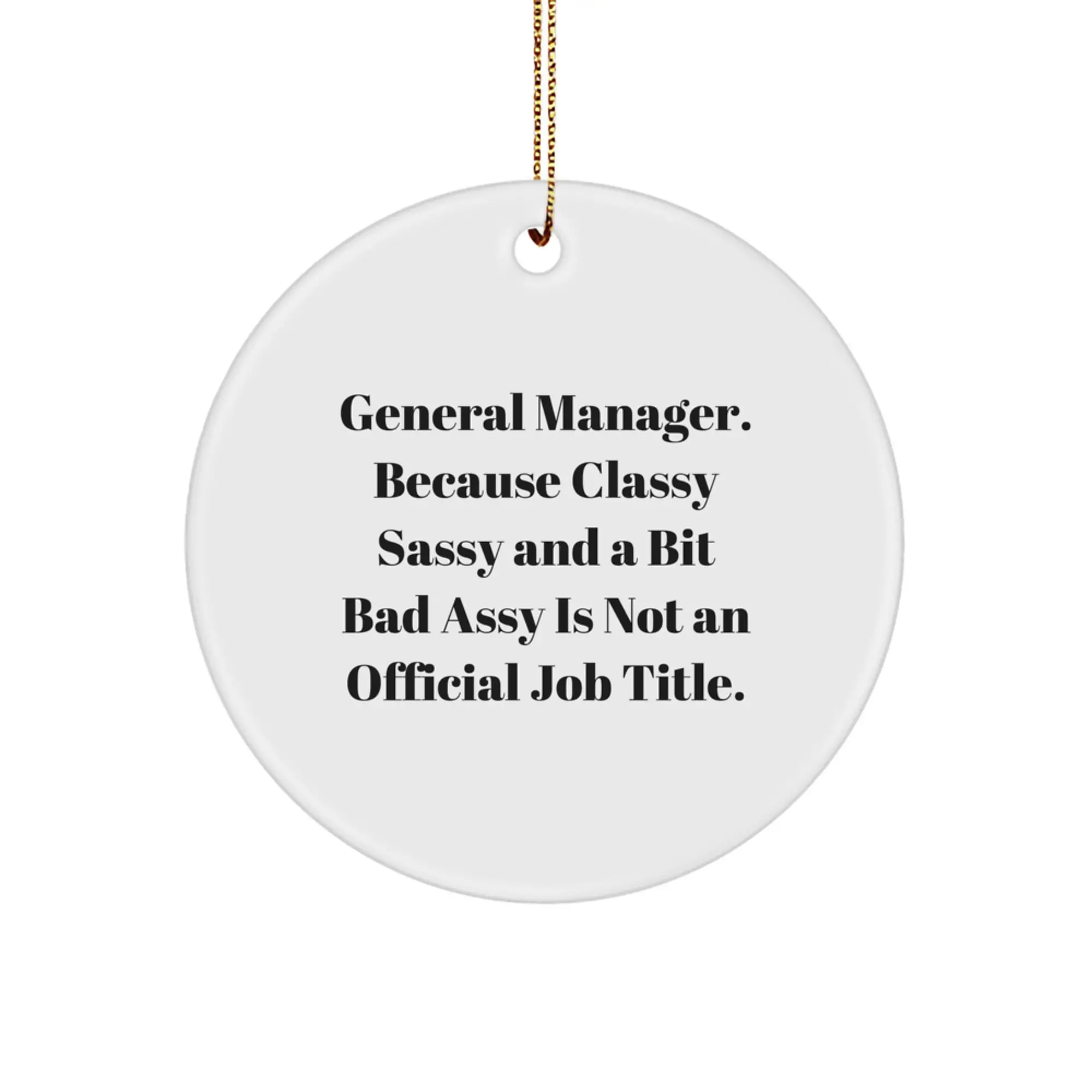 General Manager Favorite Circle Ornament Kids Christmas Gift - Image 1