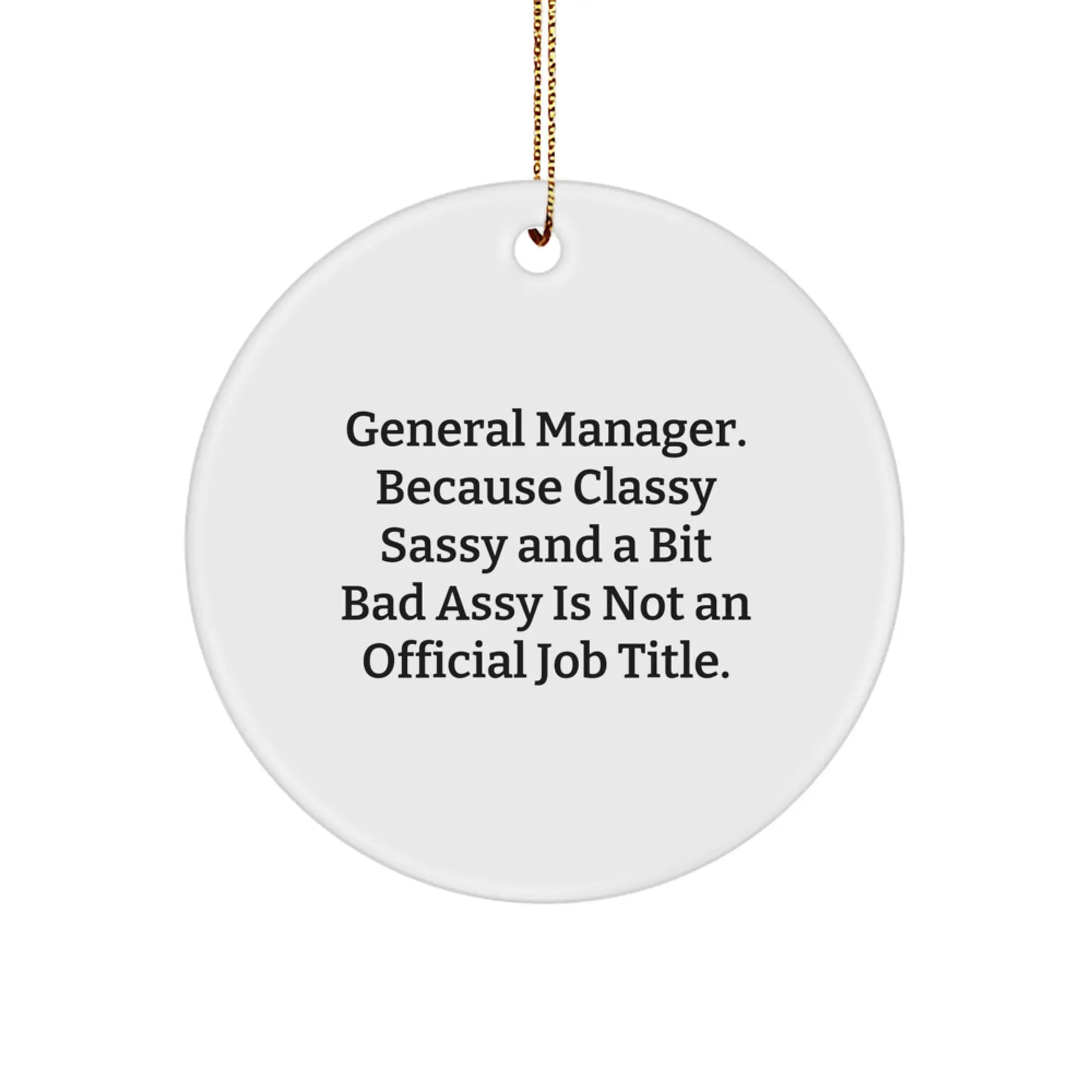 Christmas Gift for Her General Manager Keepsake Ornament Present - Image 1