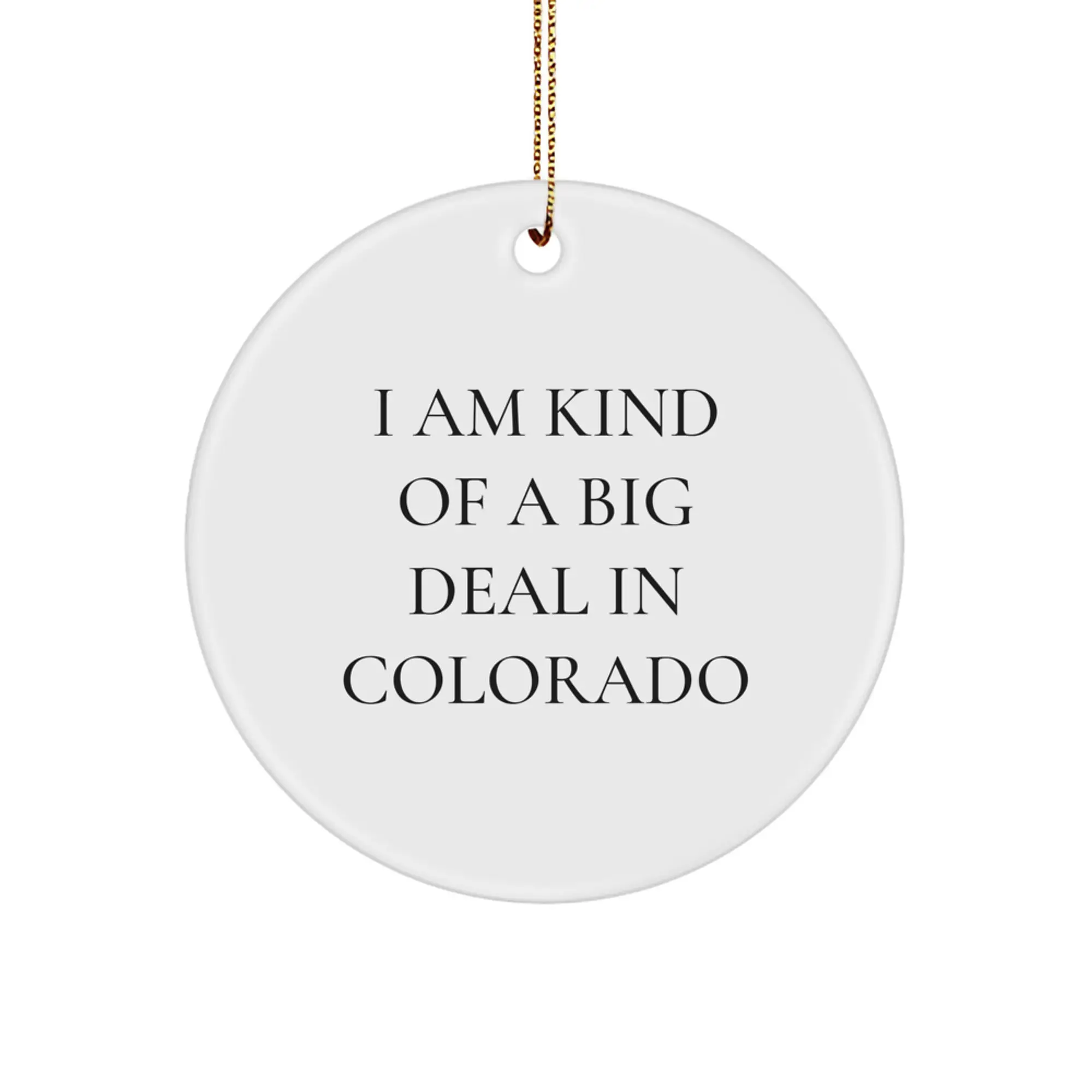 Funny Colorado Circle Ornament, Colorado Gifts for Men, Women, Friends, Family, and Coworkers - I Am Kind Of A Prime Selection In Colorado - Image 1