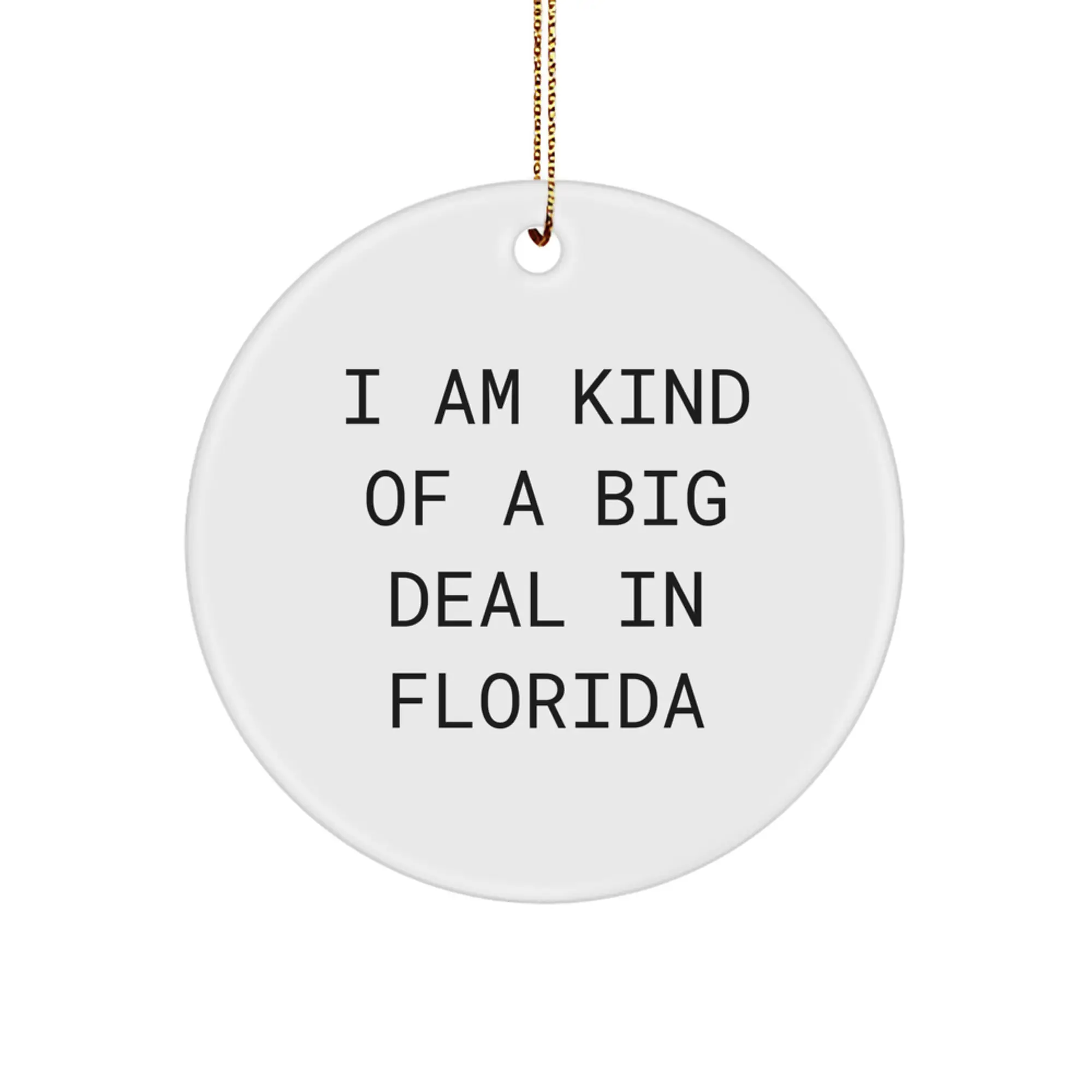 Florida Circle Ornament for a Colleague – Festive Christmas Gift - Image 1