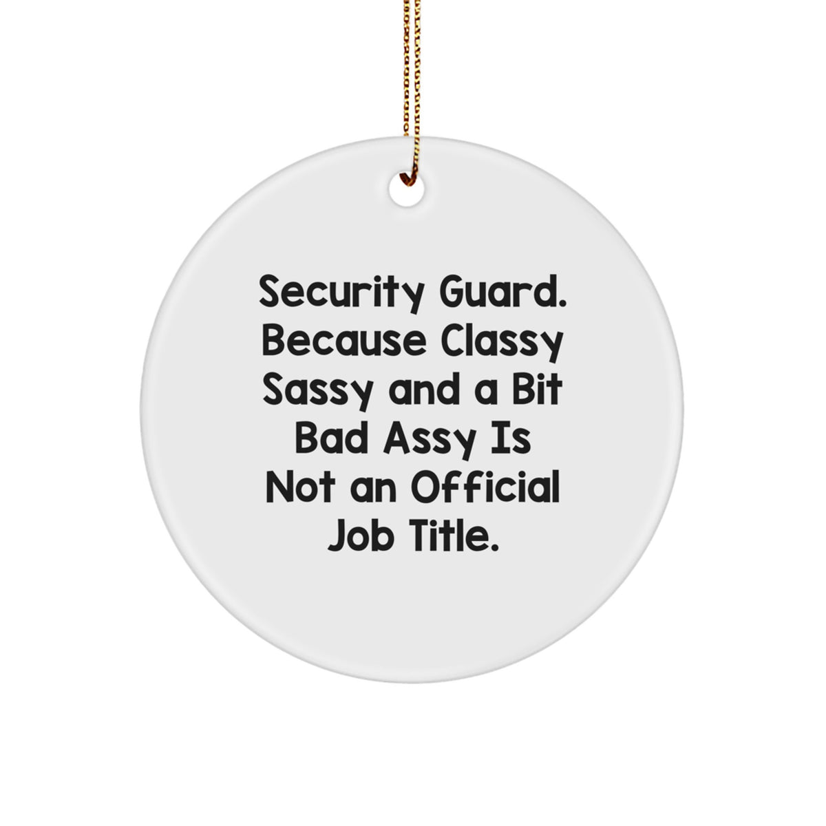 Christmas Gift Security Guard Ornament for Family - Treasure, Classy - Image 1