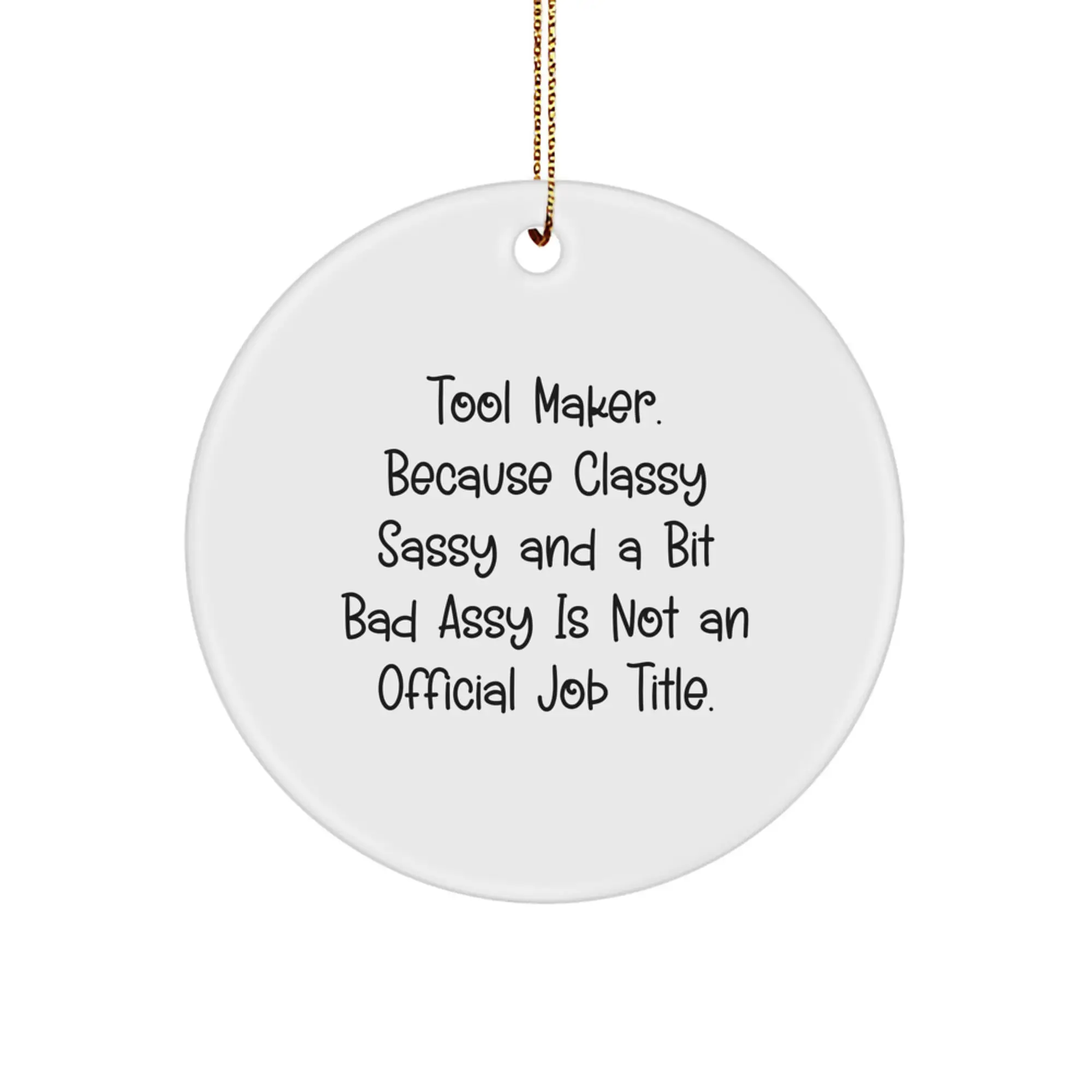 Christmas Gift for Her Tool Maker Ornament – Present Bright Vibrant - Image 1