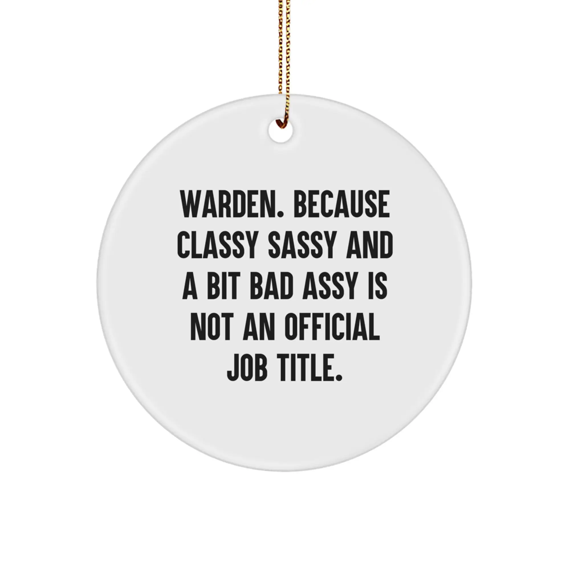 Christmas Gift for Her Warden Circle Ornament Present Bright Vivid - Image 1
