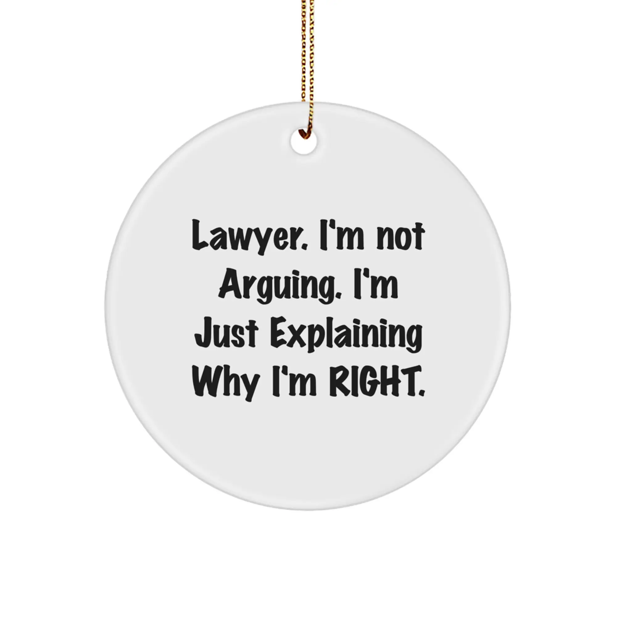 Lawyer Keepsake Christmas Ornament for Him Humorous Year Gift - Image 1