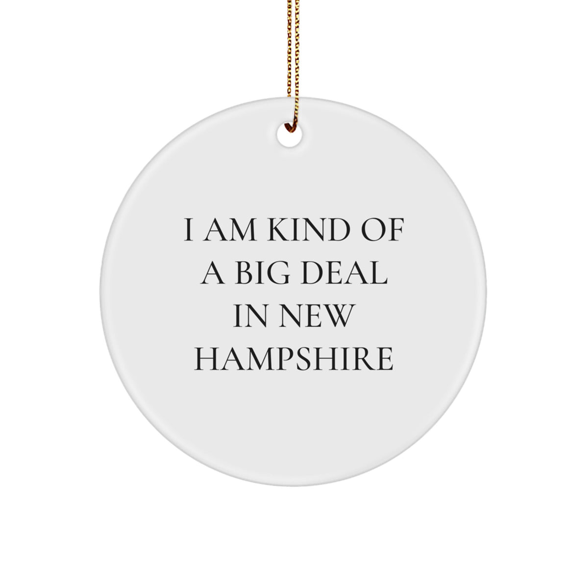 Christmas Ornament Funny New Hampshire Gift for Kids - I Am Kind Of A - Image 1