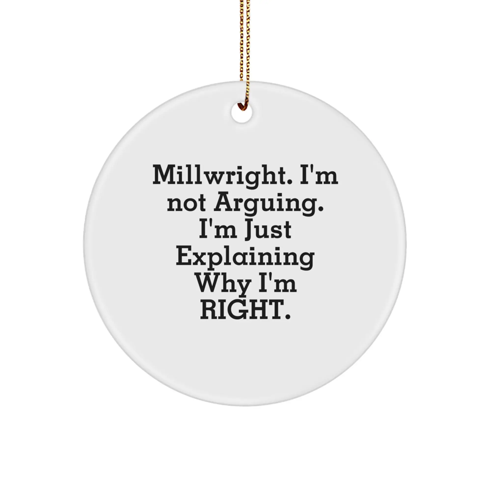 Millwright Keepsake Christmas Ornament for Him Gift - Image 1