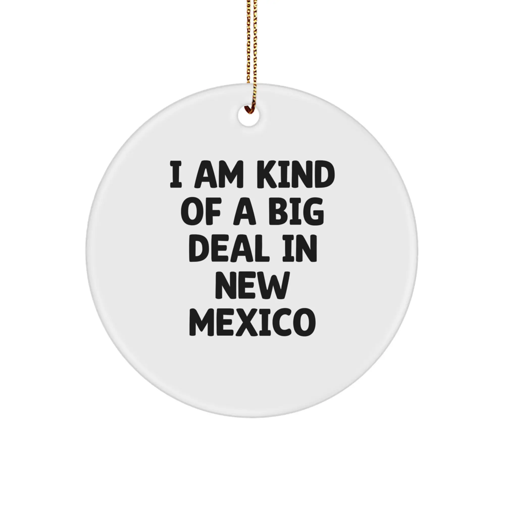 Unique New Mexico Gifts for Friends, Funny Quote Circle Ornament, Gifts from New Mexico, Christmas Unique Gifts - Image 1