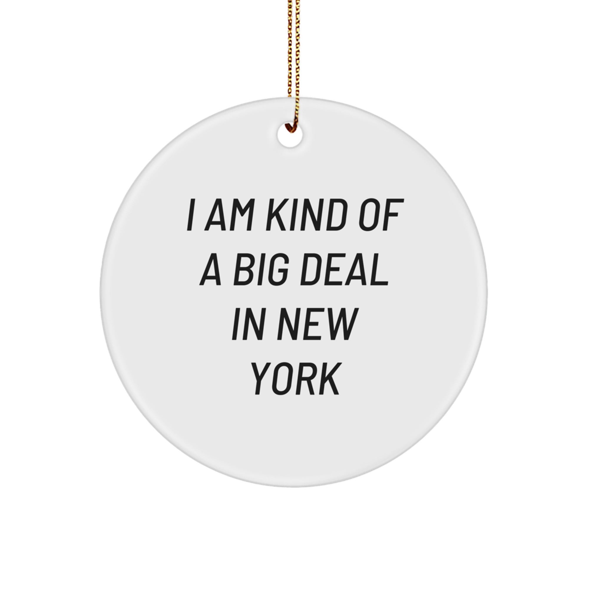 New York Circle Ornament Favorite for Kids Bright Christmas Gift - Image 1