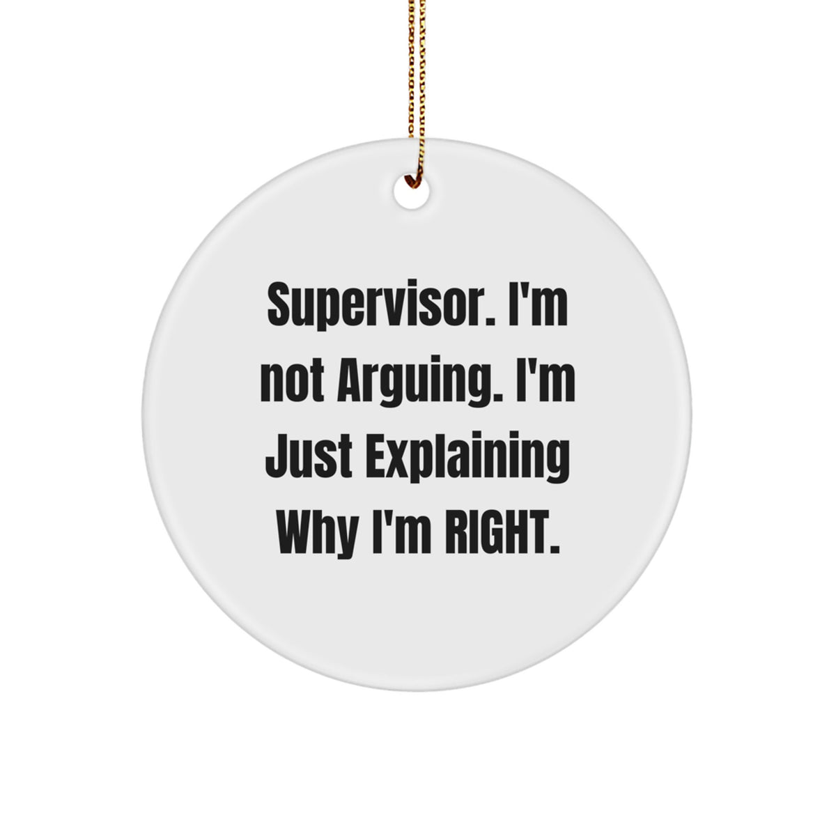 Sarcastic Supervisor Christmas Ornament Gift for Roommates Memento - Image 1