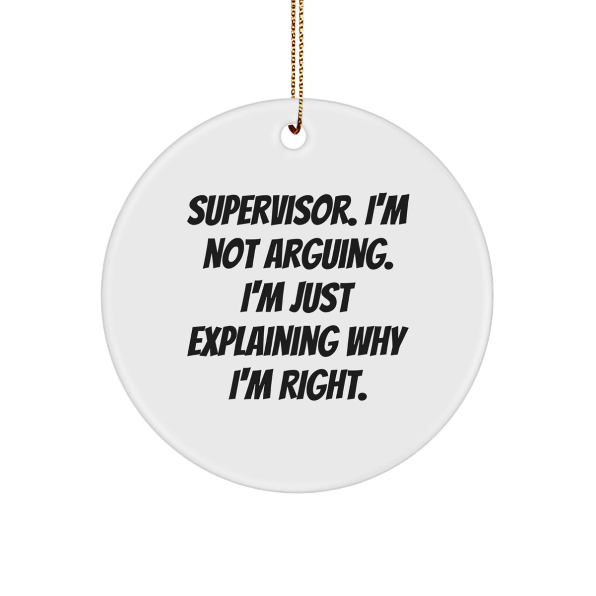 Christmas Unique Gift Surprise Supervisor Circle Ornament for Teens - Image 1