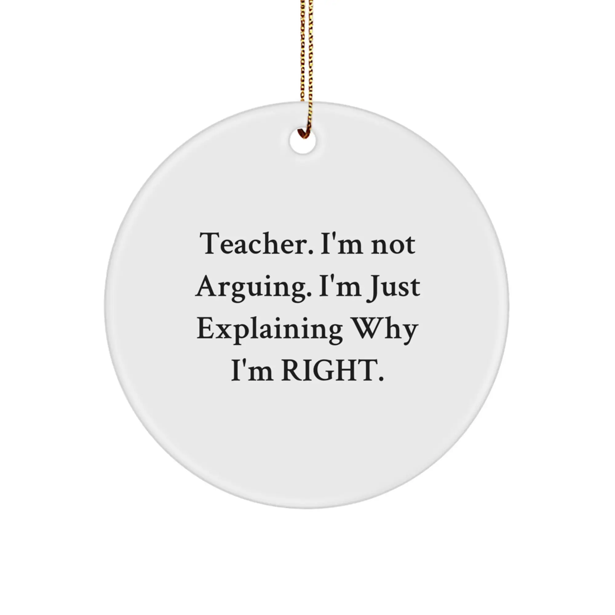 Sassy Teacher Christmas Ornament for Neighbors Essential Gift - Image 1