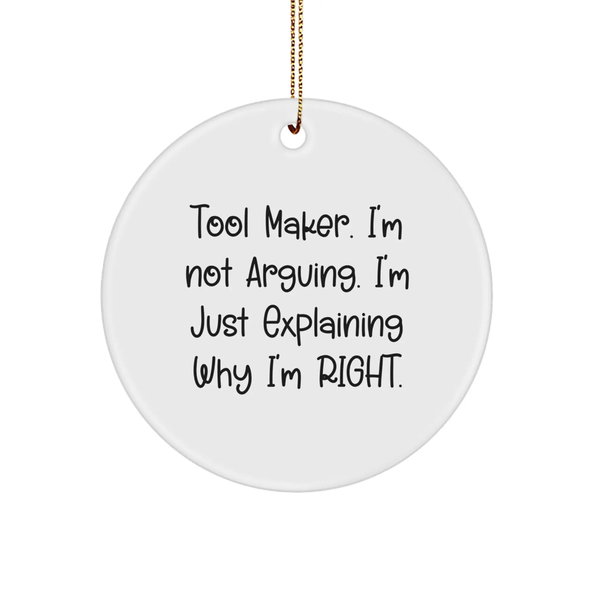 Tool Maker Keepsake Christmas Ornament for Him Gift - Image 1