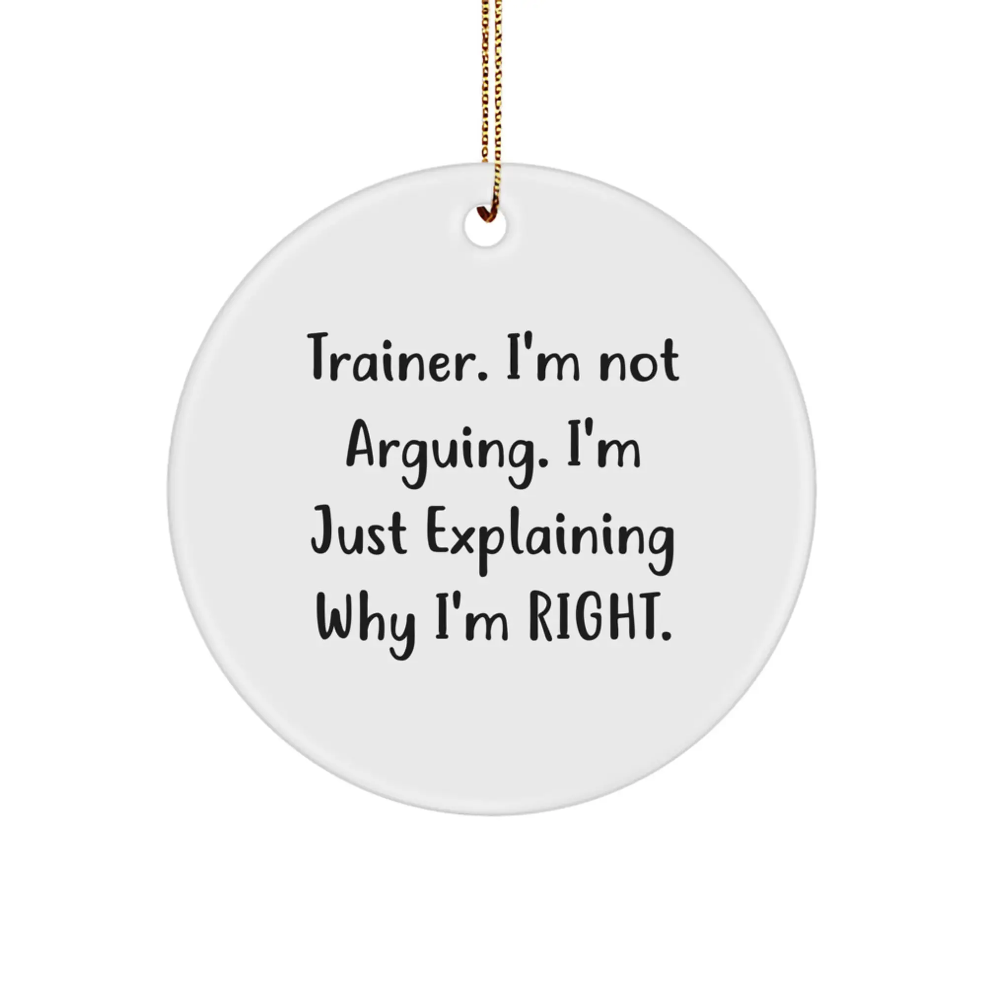 Bold Trainer Novelty Christmas Ornament Gift for Friends - Image 1
