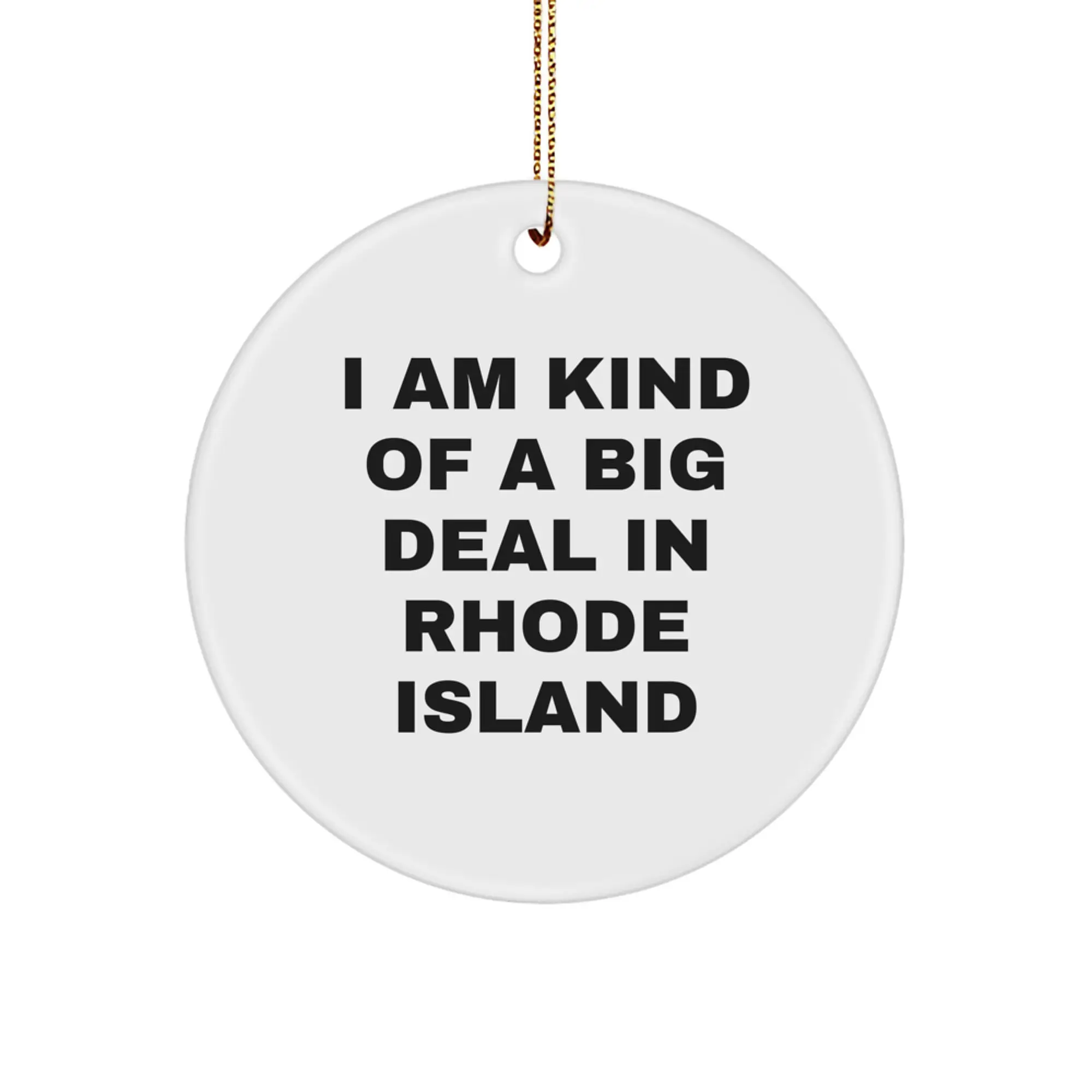 Rhode Island Keepsake Holiday Tree Christmas Ornament for Him Gift - Image 1