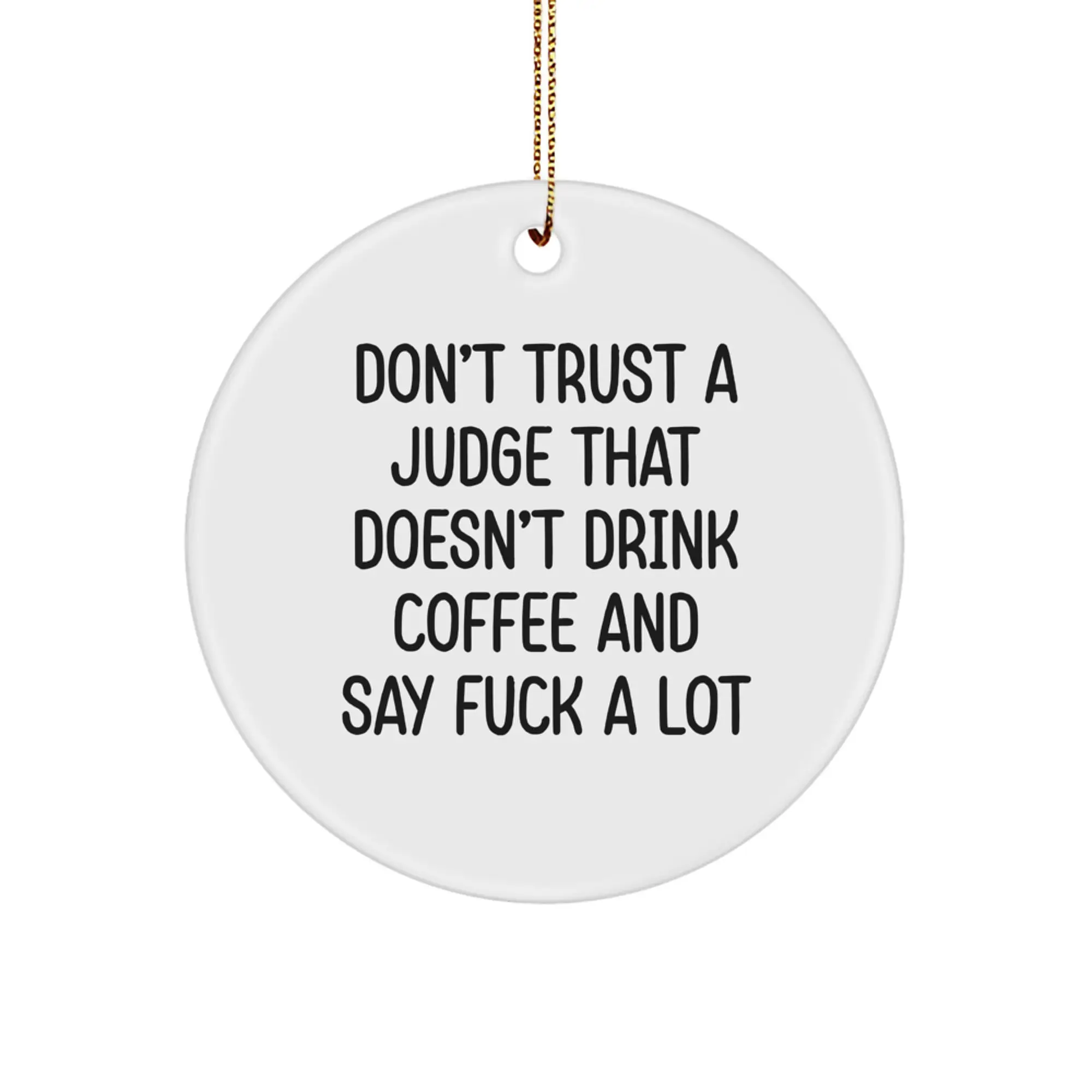 Christmas Gift for Her Judge Circle Ornament Present - Image 1