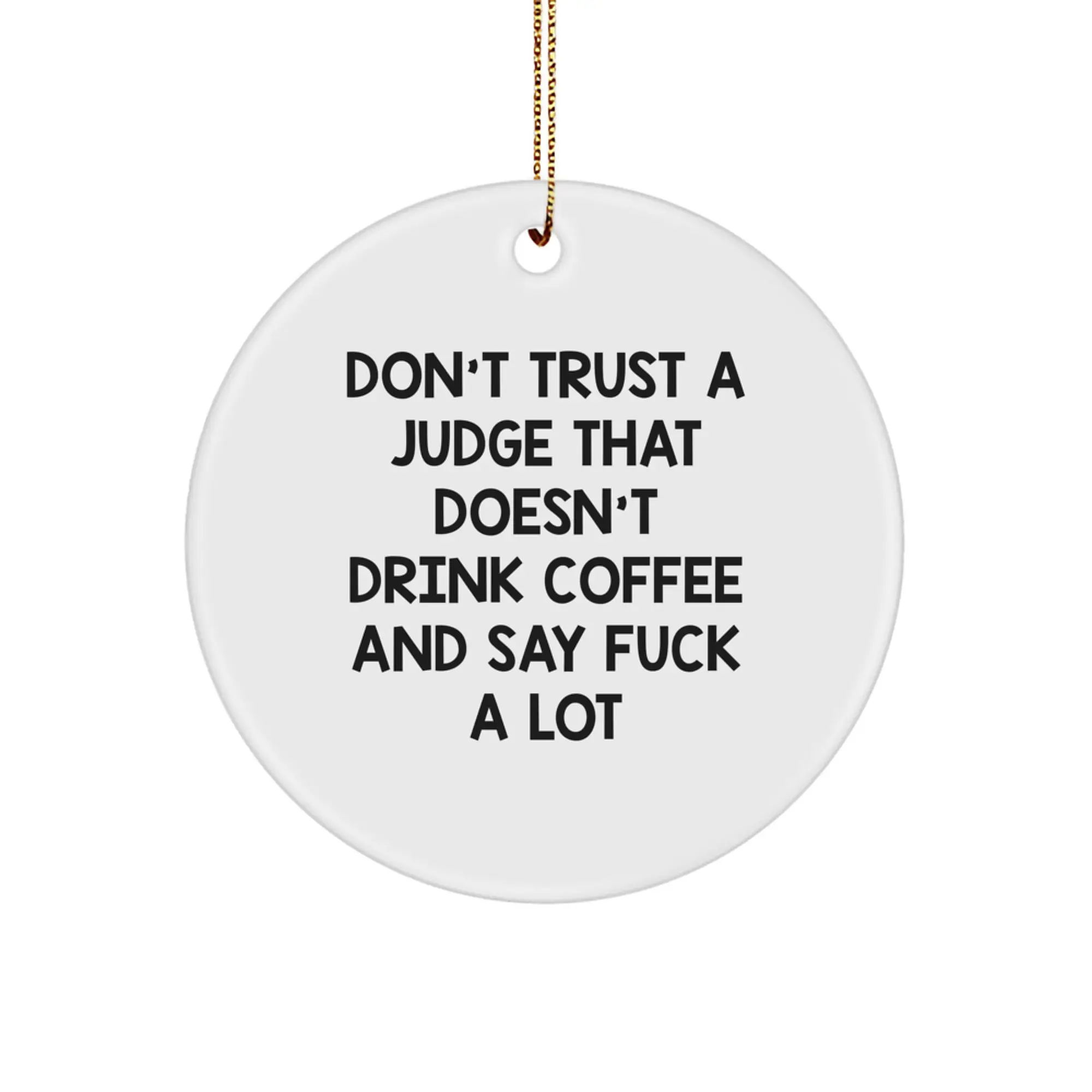 Judge Circle Ornament Keepsake for Him Holiday Christmas Gift - Image 1