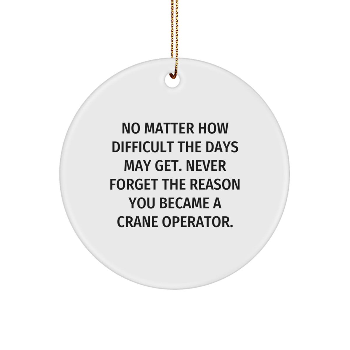 Christmas Gift Why You Became a Crane Operator Ornament for Roommates - Image 1