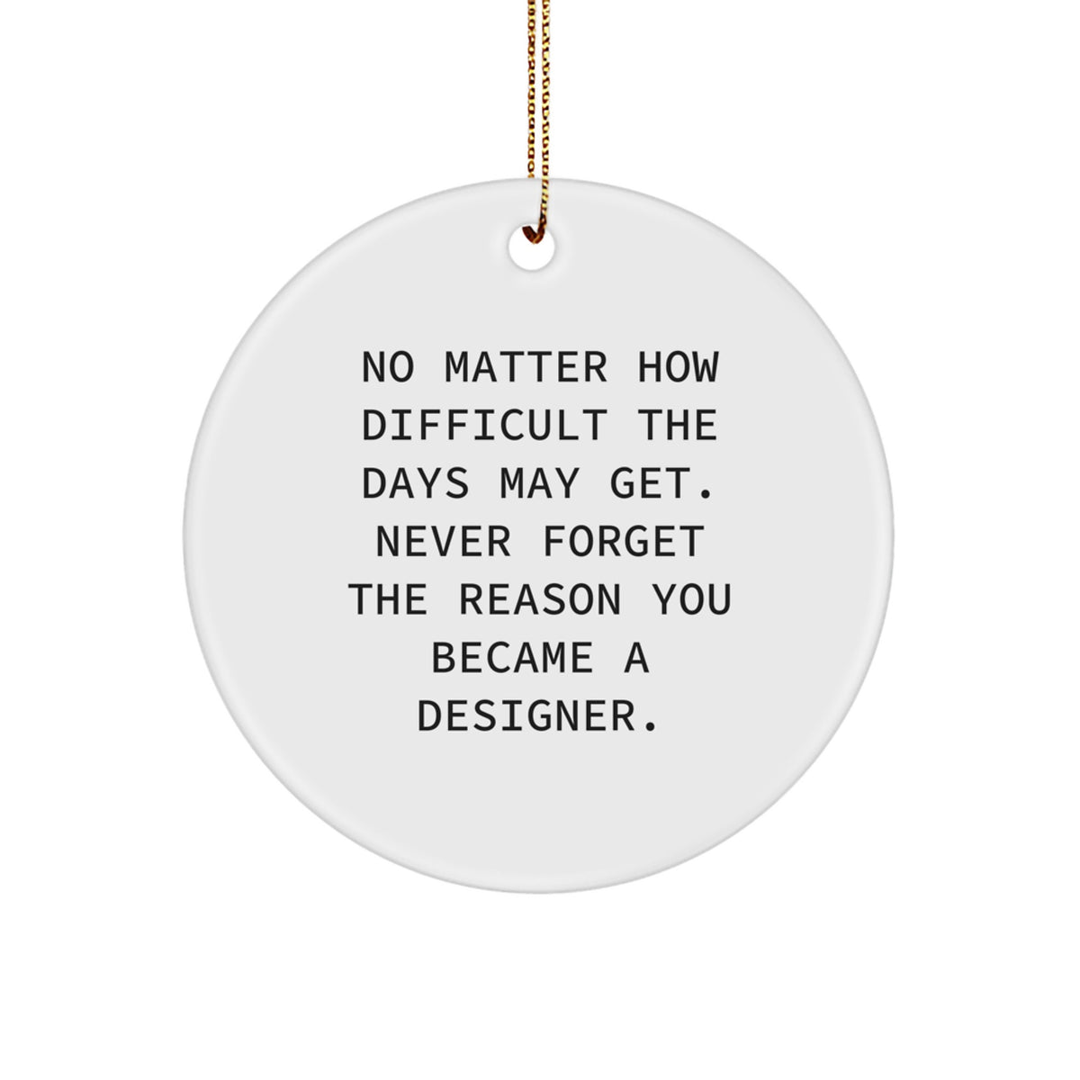 Designer Circle Ornament for a Colleague Companion Christmas Gift - Image 1