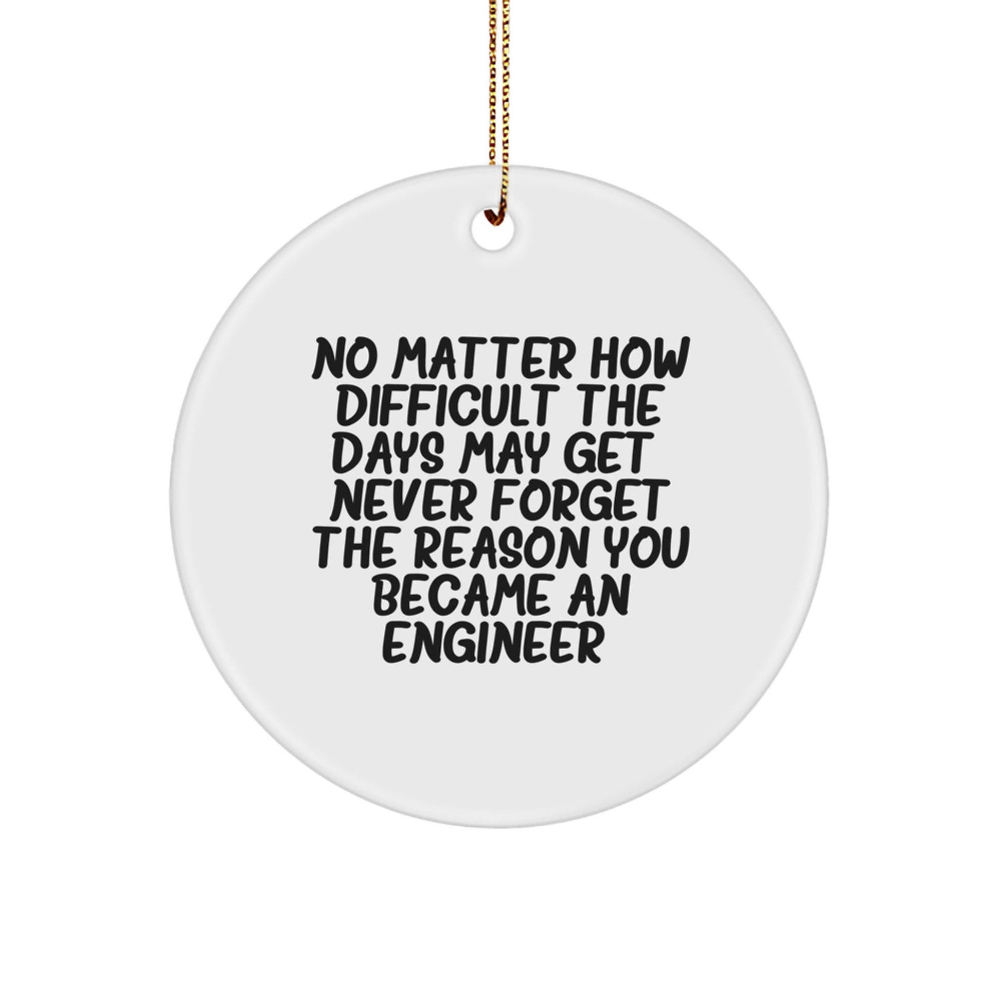 Funny Engineer Christmas Circle Ornament Gifts from Friends to Engineer Men - Image 1