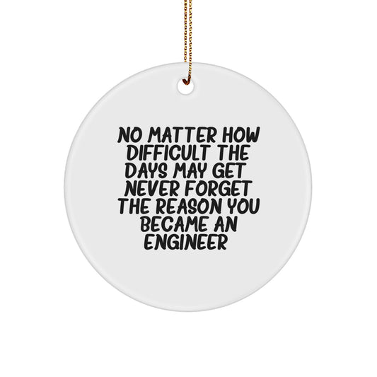 Funny Engineer Christmas Circle Ornament Gifts from Friends to Engineer Men - Image 1