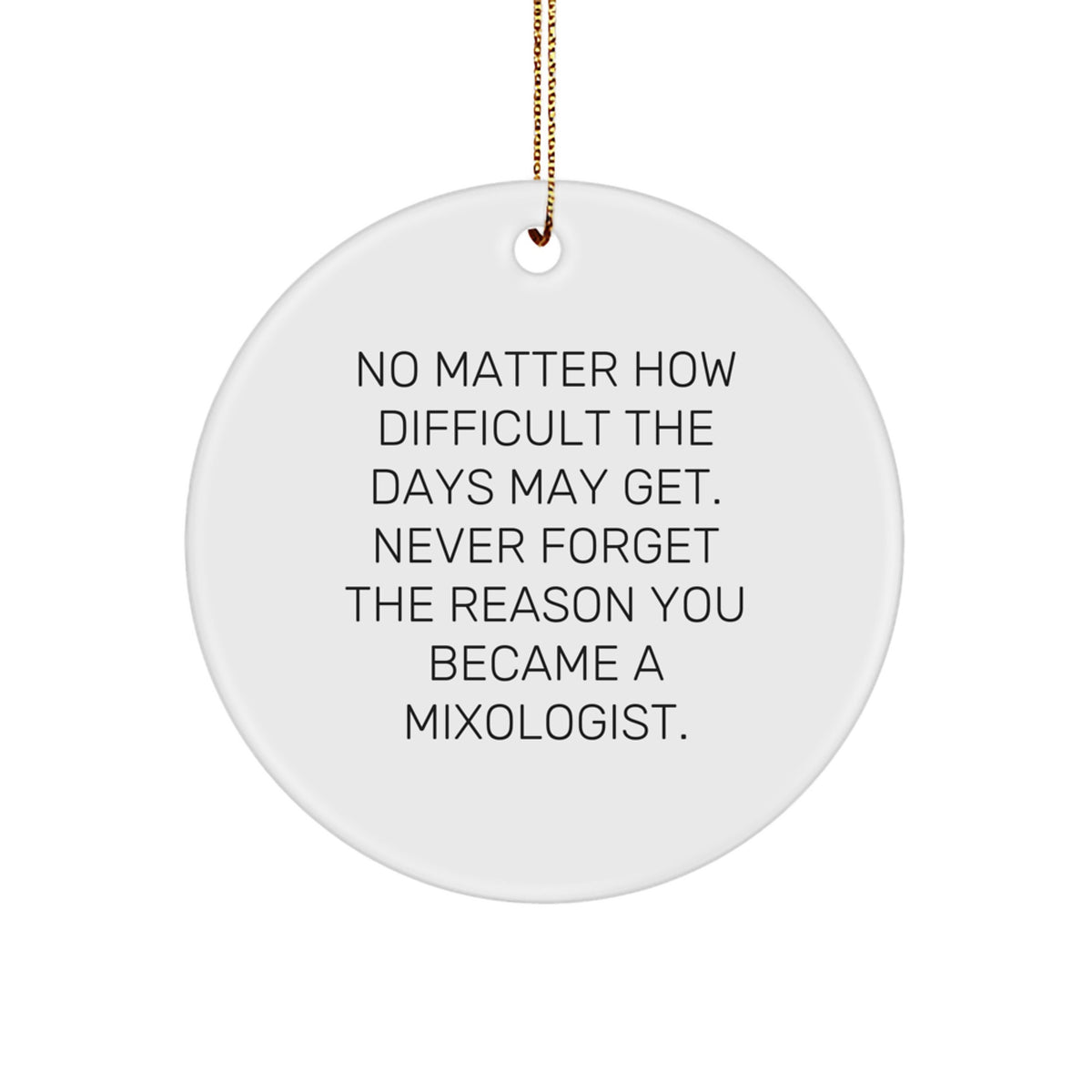 Mixologist Christmas Ornament Idea for Coworkers Inspire Gift - Image 1