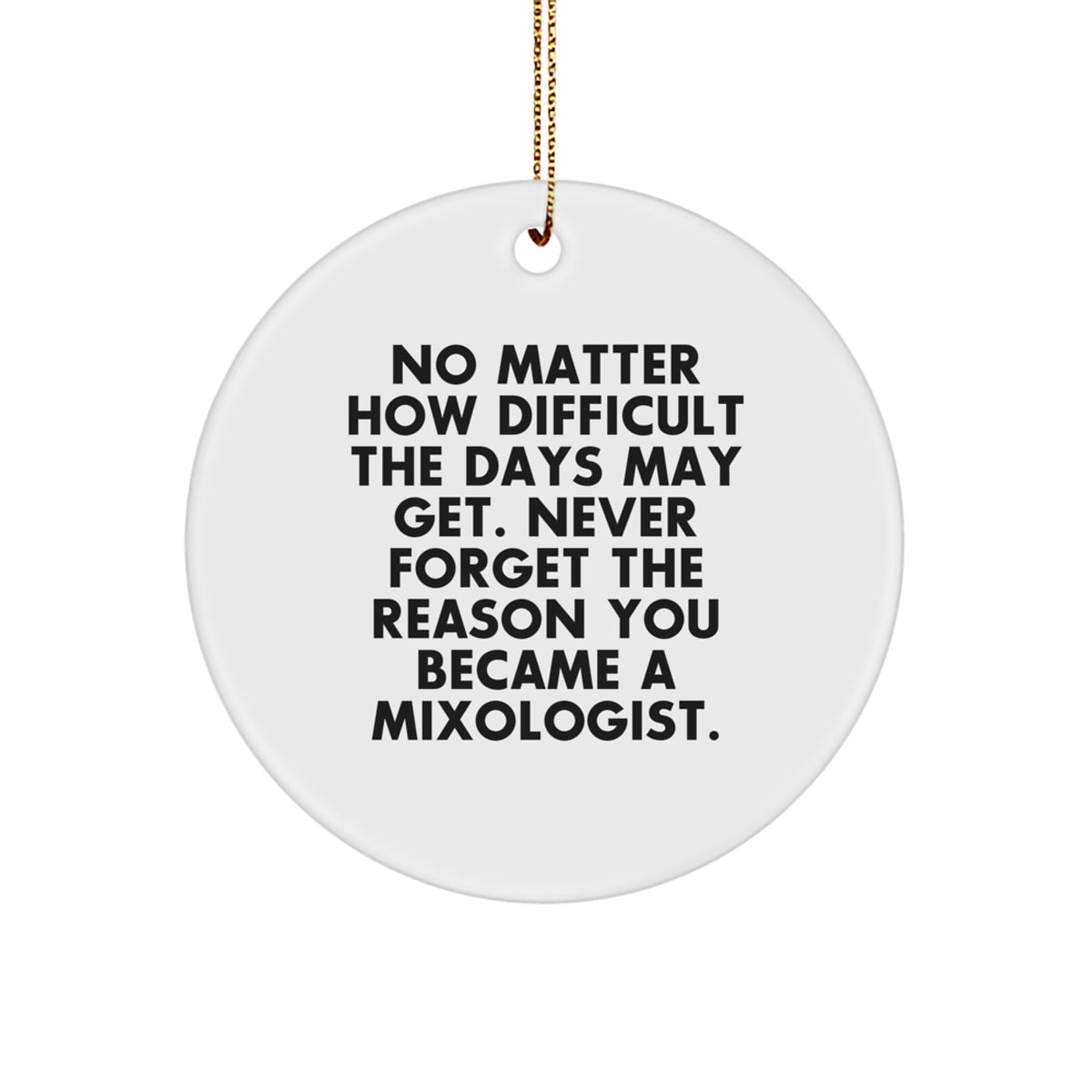 Mixologist Favorite Circle Ornament for Kids Bright Christmas Gift - Image 1