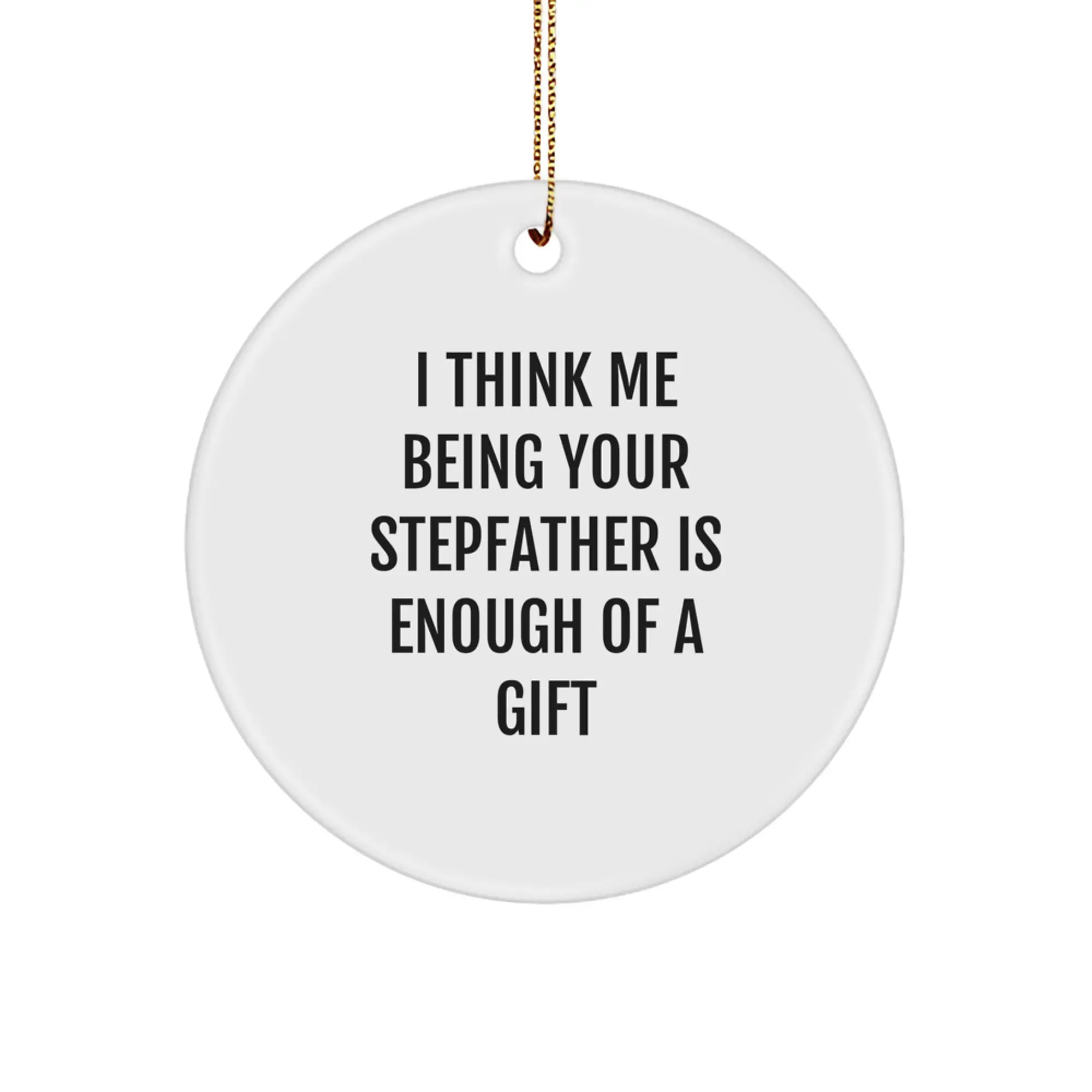 Stepfather Keepsake Christmas Ornament for Him Gift - Image 1