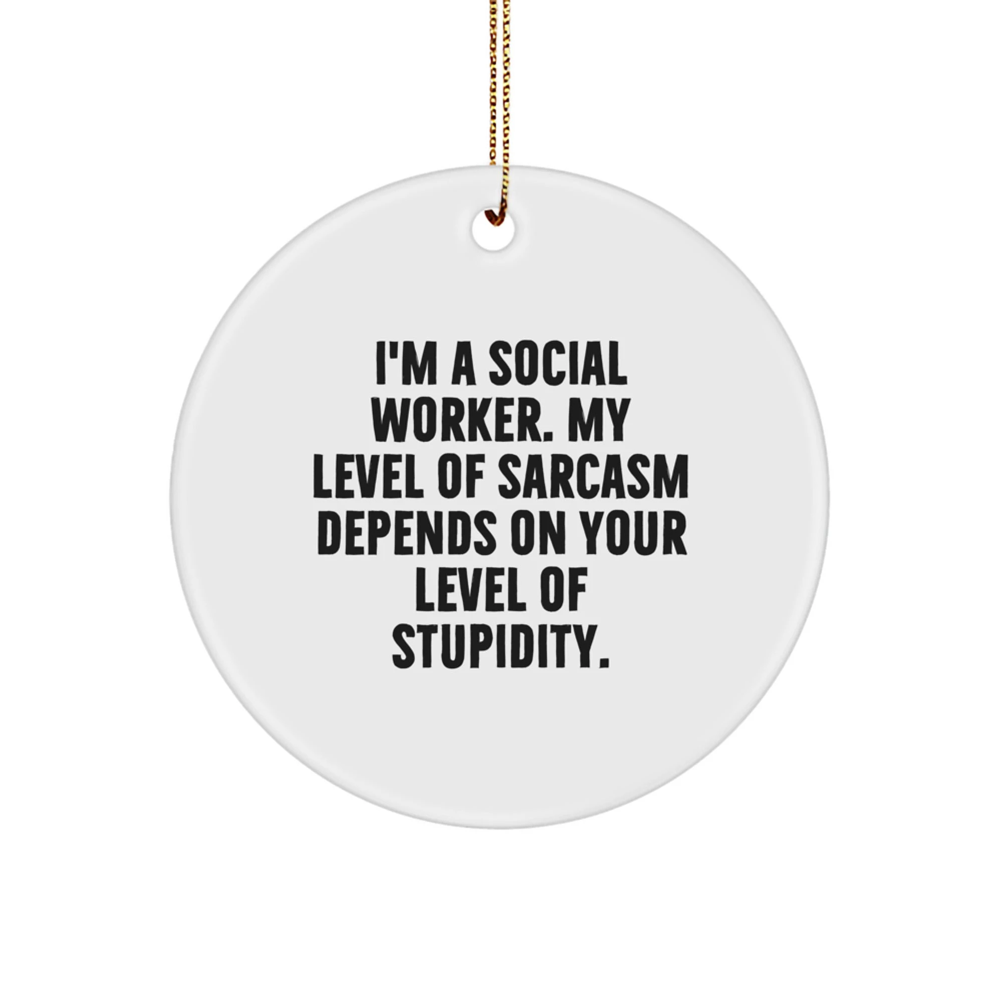 Funny Social Worker Christmas Unique Gifts from Friends for Social Worker Circle Ornament