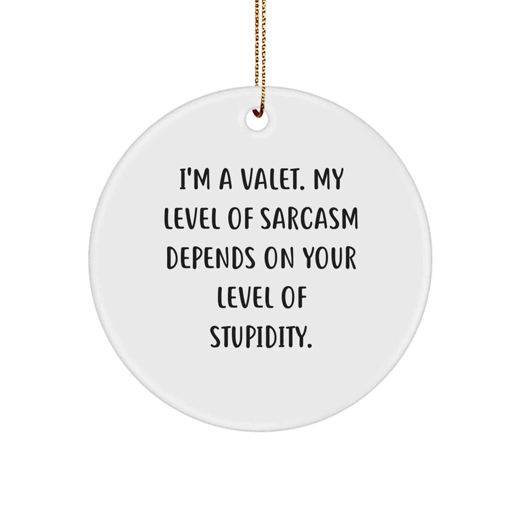 Funny Valet Gifts from Friends, Unique Circle Ornament for Valet, Christmas Unique Gifts