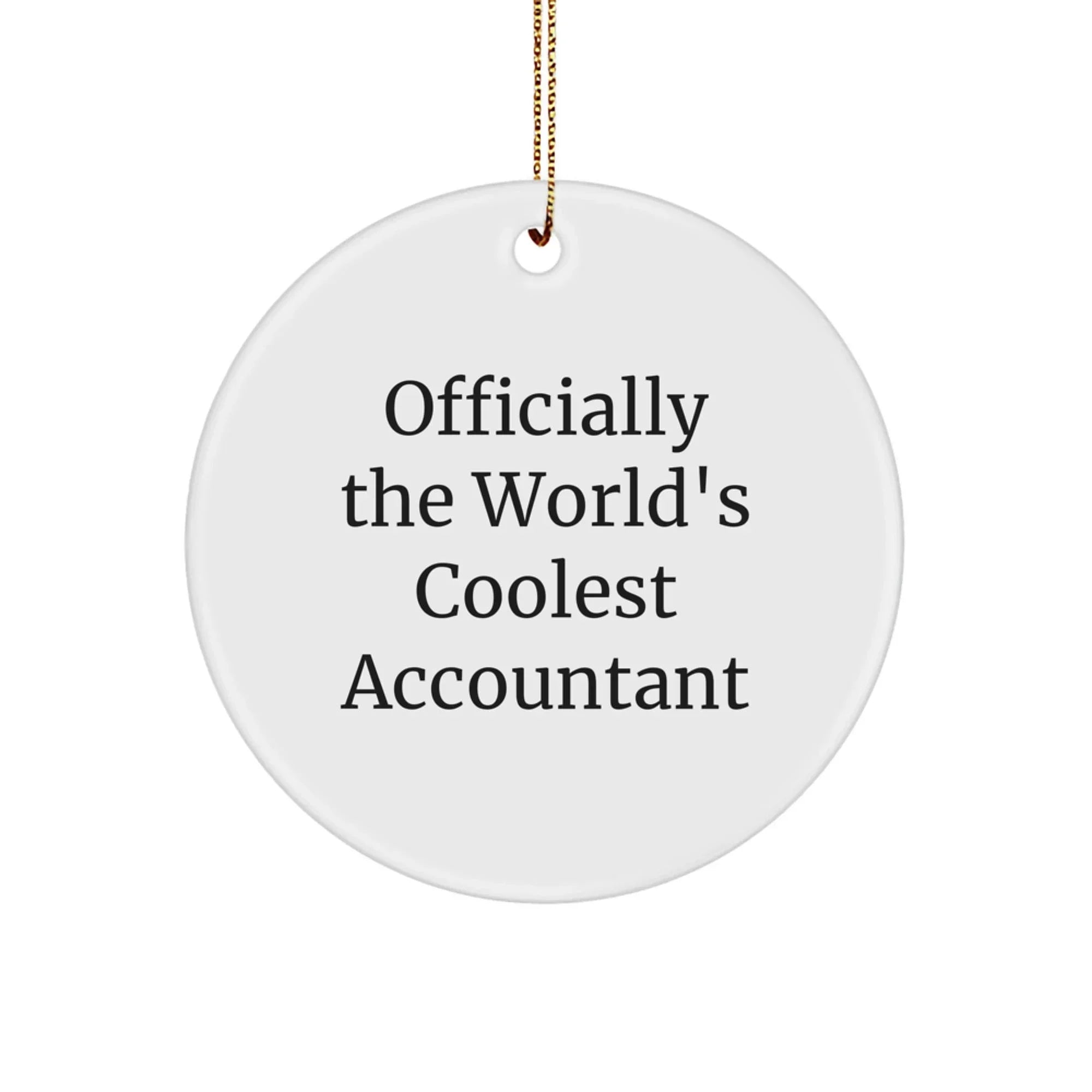 Accountant Gifts, Funny Quote Circle Ornament, Christmas Unique Gifts, Gifts from Family, Gifts for Accountants