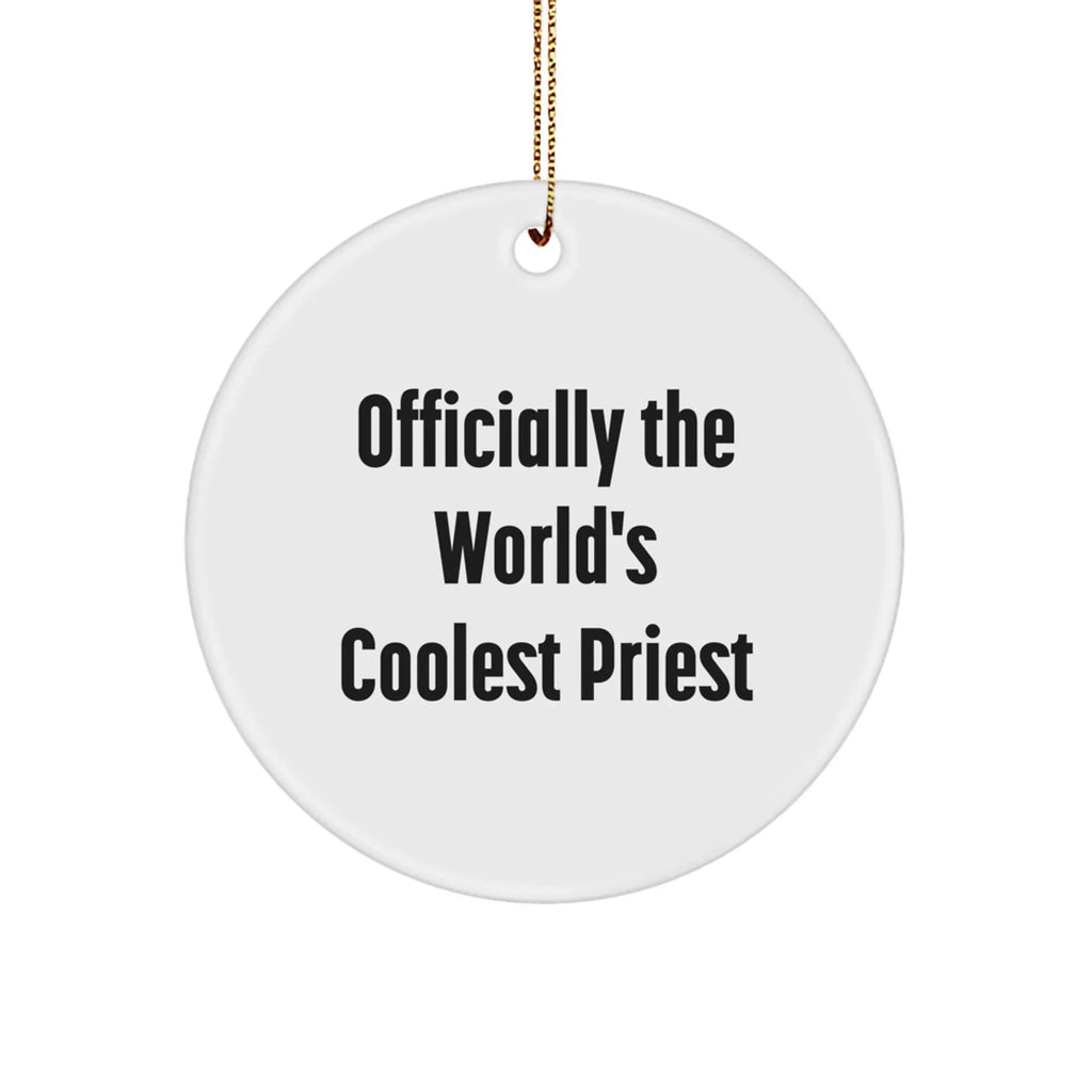 Funny Priest Gifts from Friends, Officially The World's Coolest Priest Christmas Unique Gifts for Men