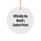 Funny Priest Gifts from Friends, Officially The World's Coolest Priest Christmas Unique Gifts for Men