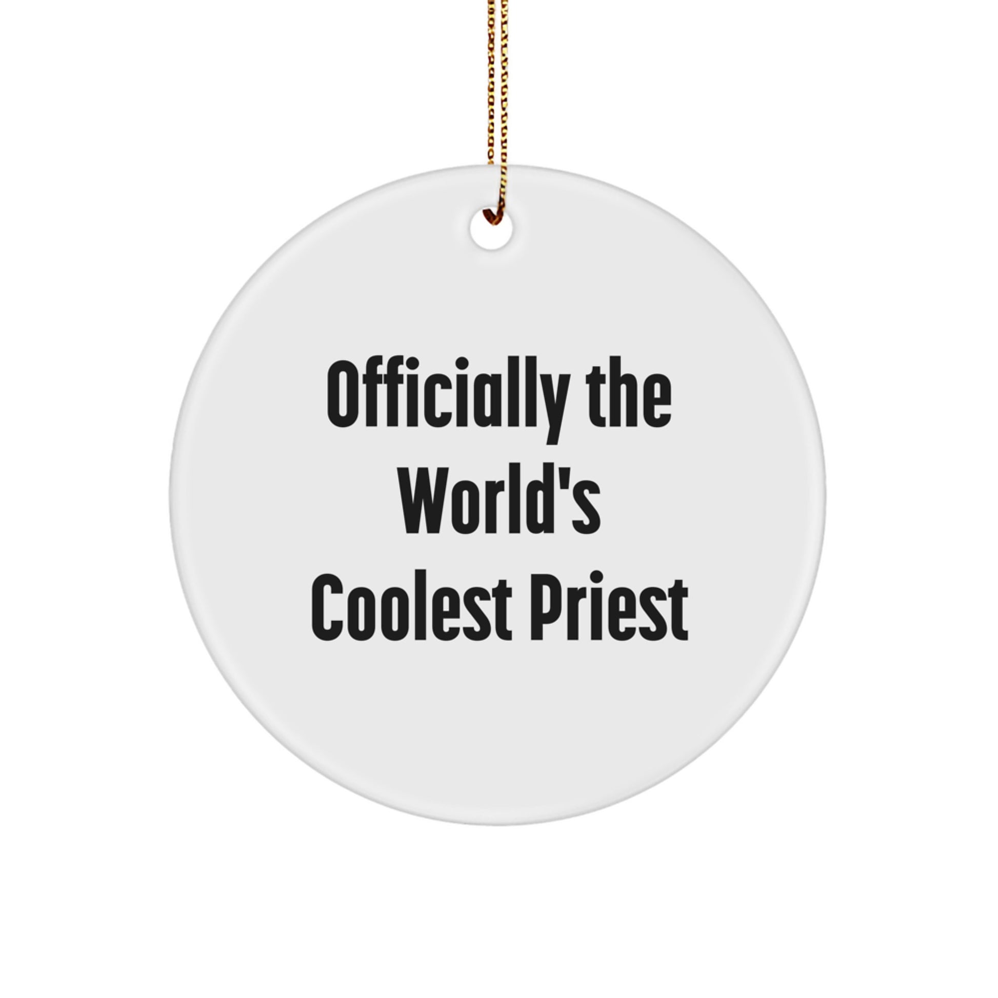 Funny Priest Gifts from Friends, Officially The World's Coolest Priest Christmas Unique Gifts for Men - Image 1