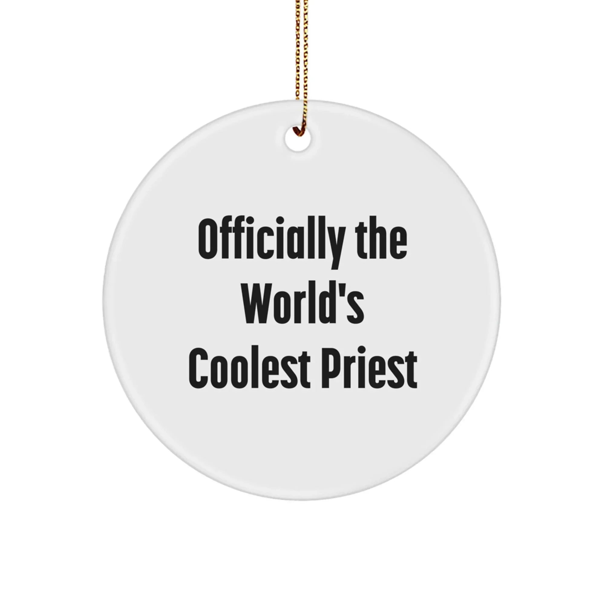 Funny Priest Gifts from Friends, Officially The World's Coolest Priest Christmas Unique Gifts for Men